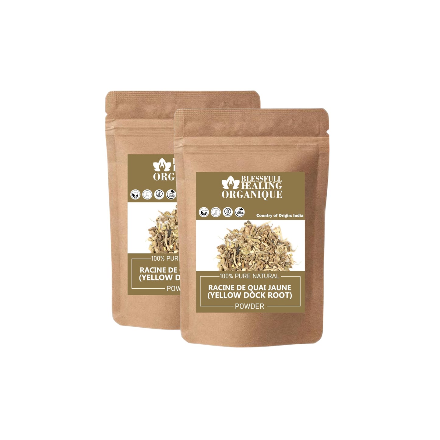 Blessfull Healing Organic Yellow Dock Root Powder, Pack of 2, 200 g
