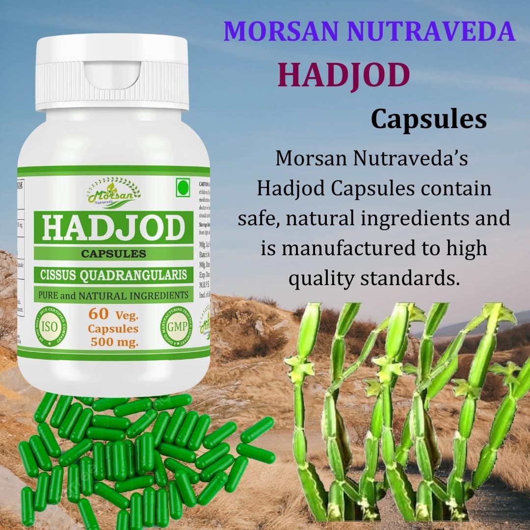 Morsan Nutraveda Hadjod (Cissus Quadrangularis) 500 mg Capsule, 60 Capsules