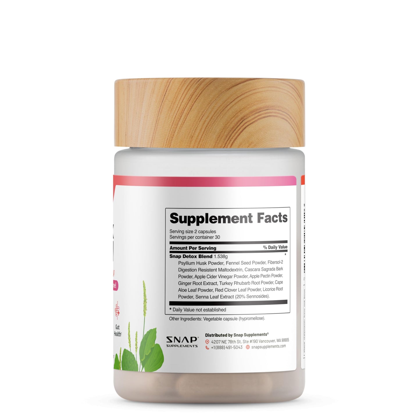 Snap Supplements Detox Blend to Support Gut Health 60 Capsules