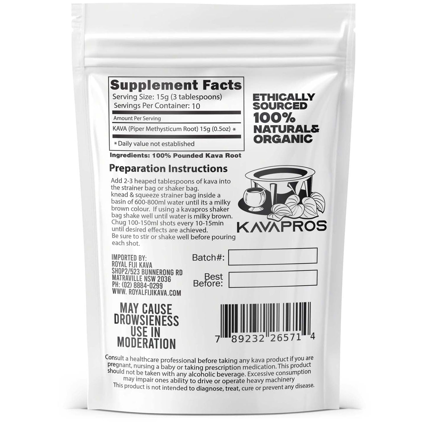 Kava Pros Traditional Fijian Kava Mix Powder 5.3 oz