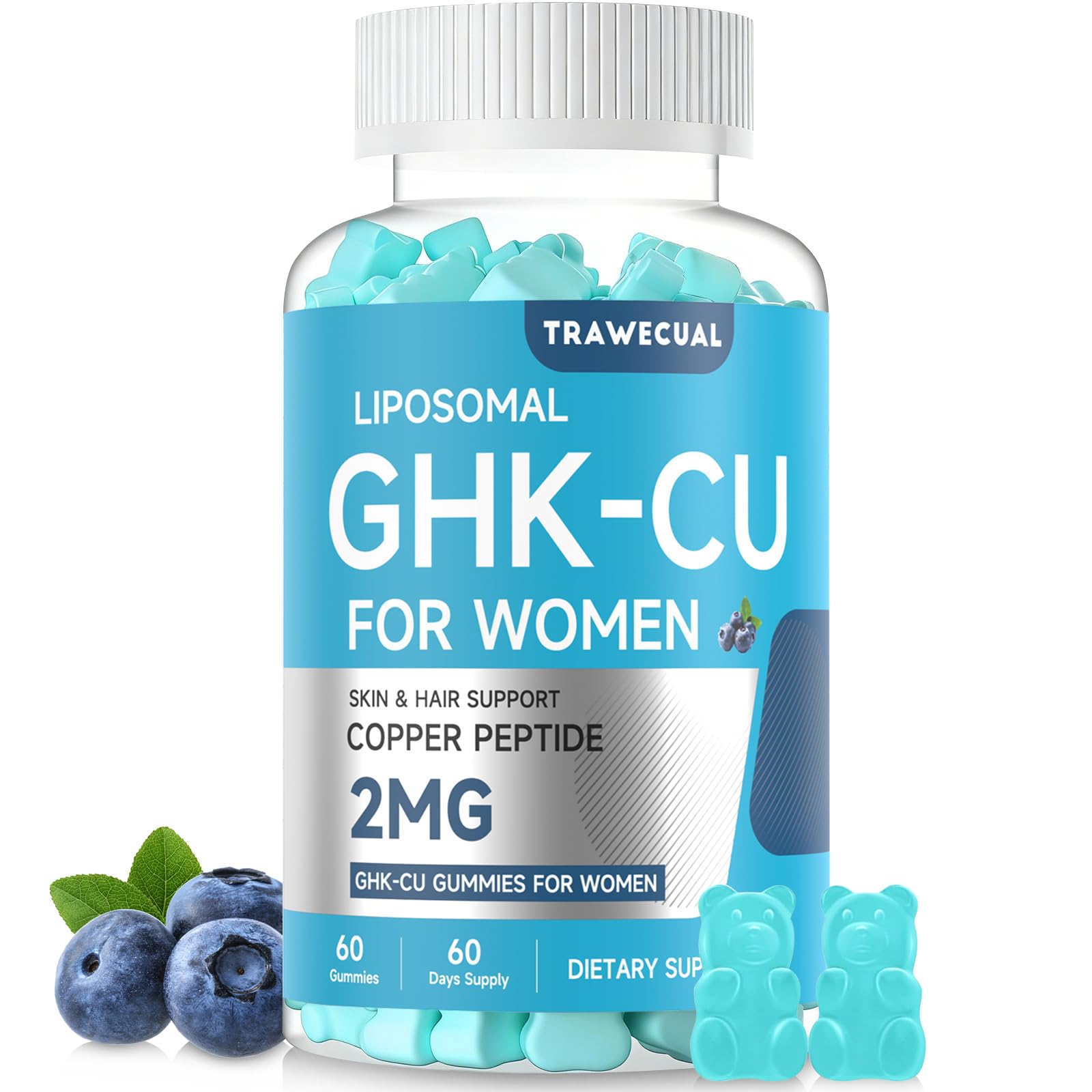 Trawecual GHK-Cu Peptide for Women Gummy 60 Count