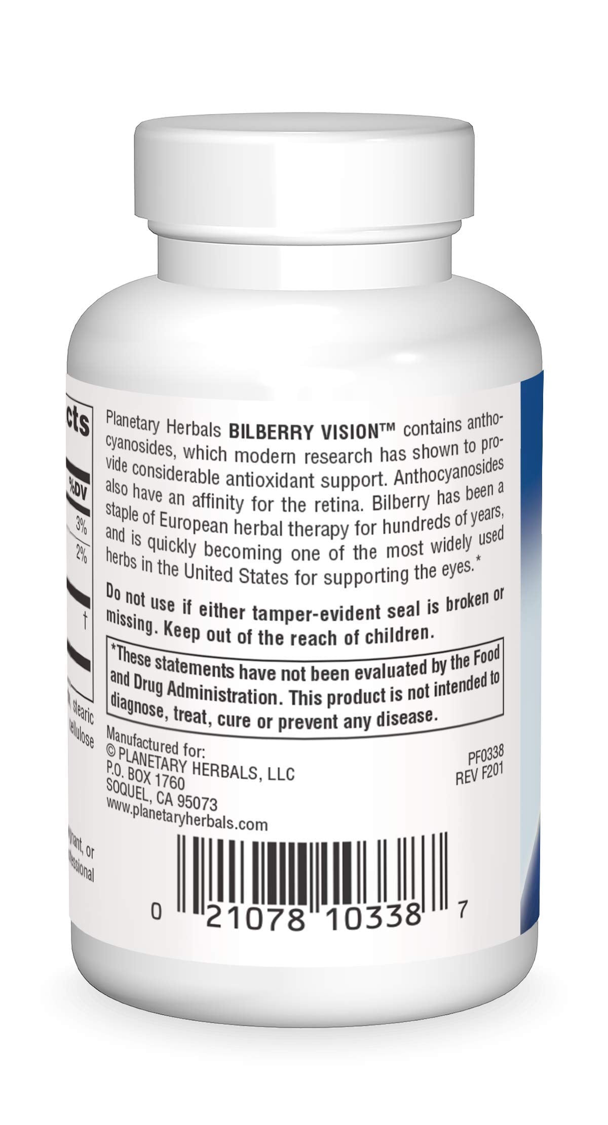 Planetary Herbals Bilberry Vision Tablets 120 Count