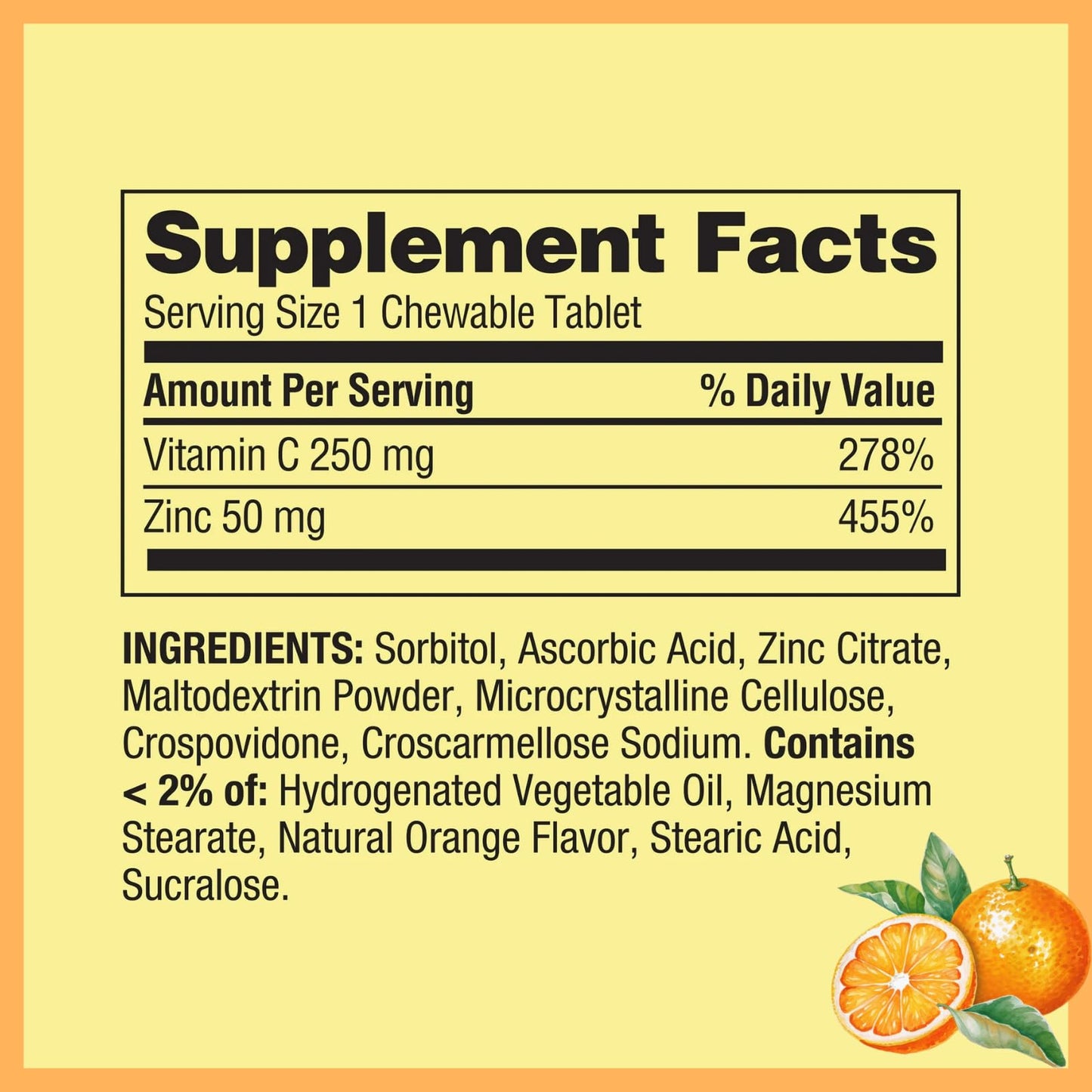 Generic Zinc with Vitamin C 50mg Capsule 150