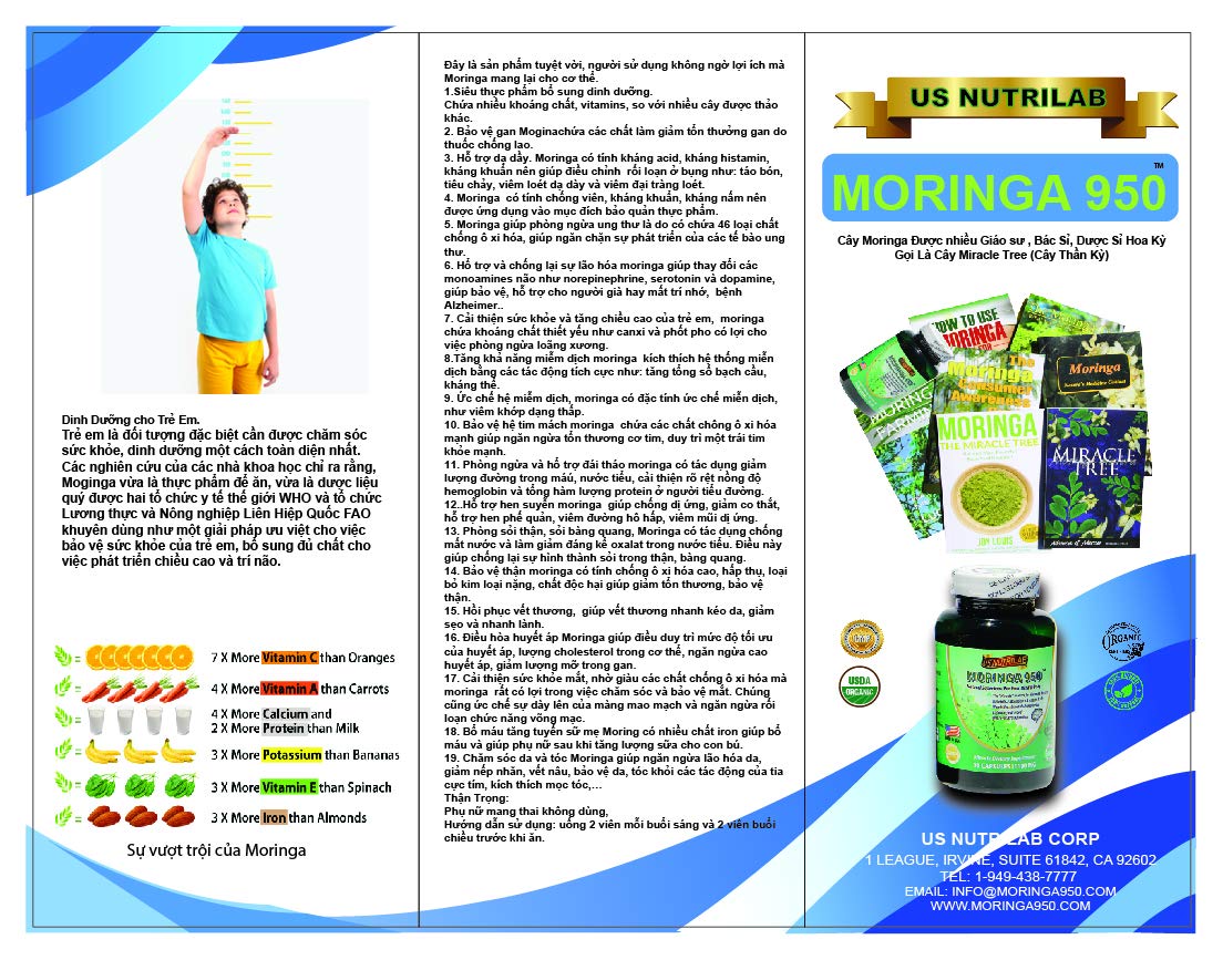 Organic Moringa 950 Capsule 90 Capsules