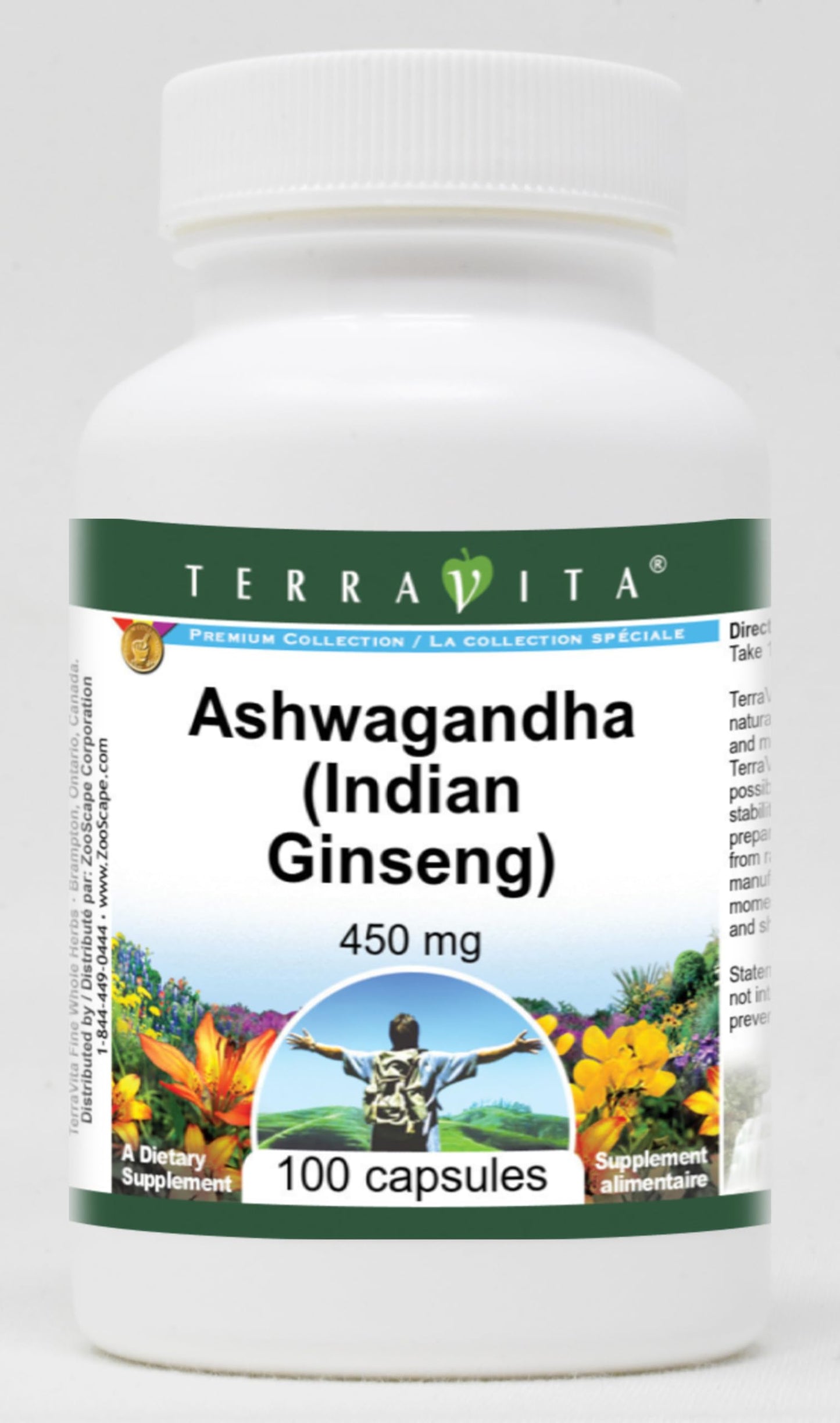 Terravita Ashwagandha Capsules 450 mg, 300 Capsules