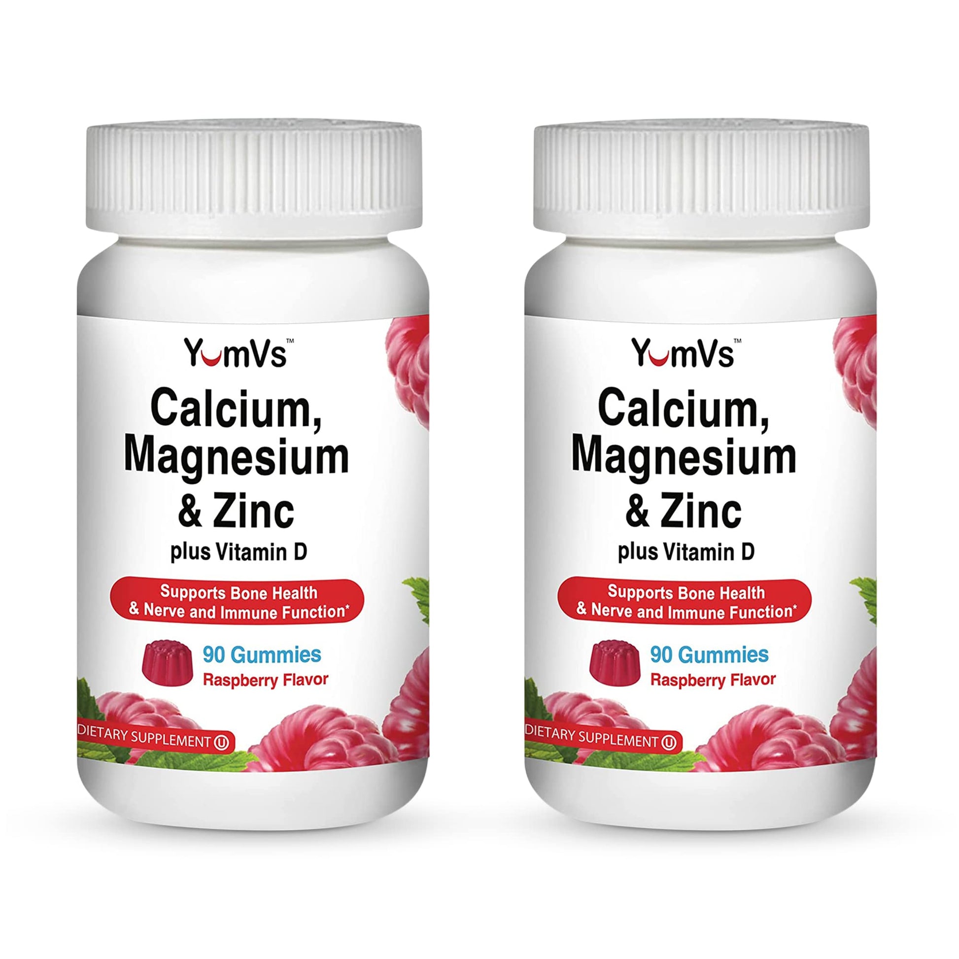 YUM-V'S Calcium, Magnesium, Zinc and Vitamin D Gummies (180 Count)