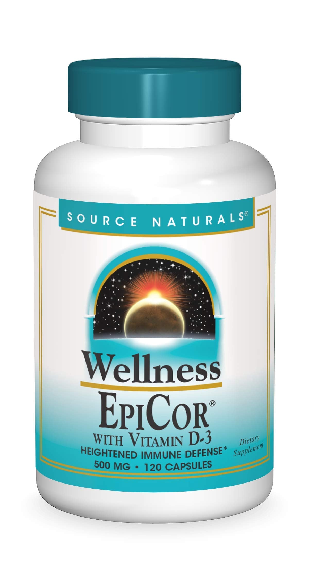 Source Naturals Wellness EpiCor with Vitamin D-3 for Heightened Immune Defense Capsules 120