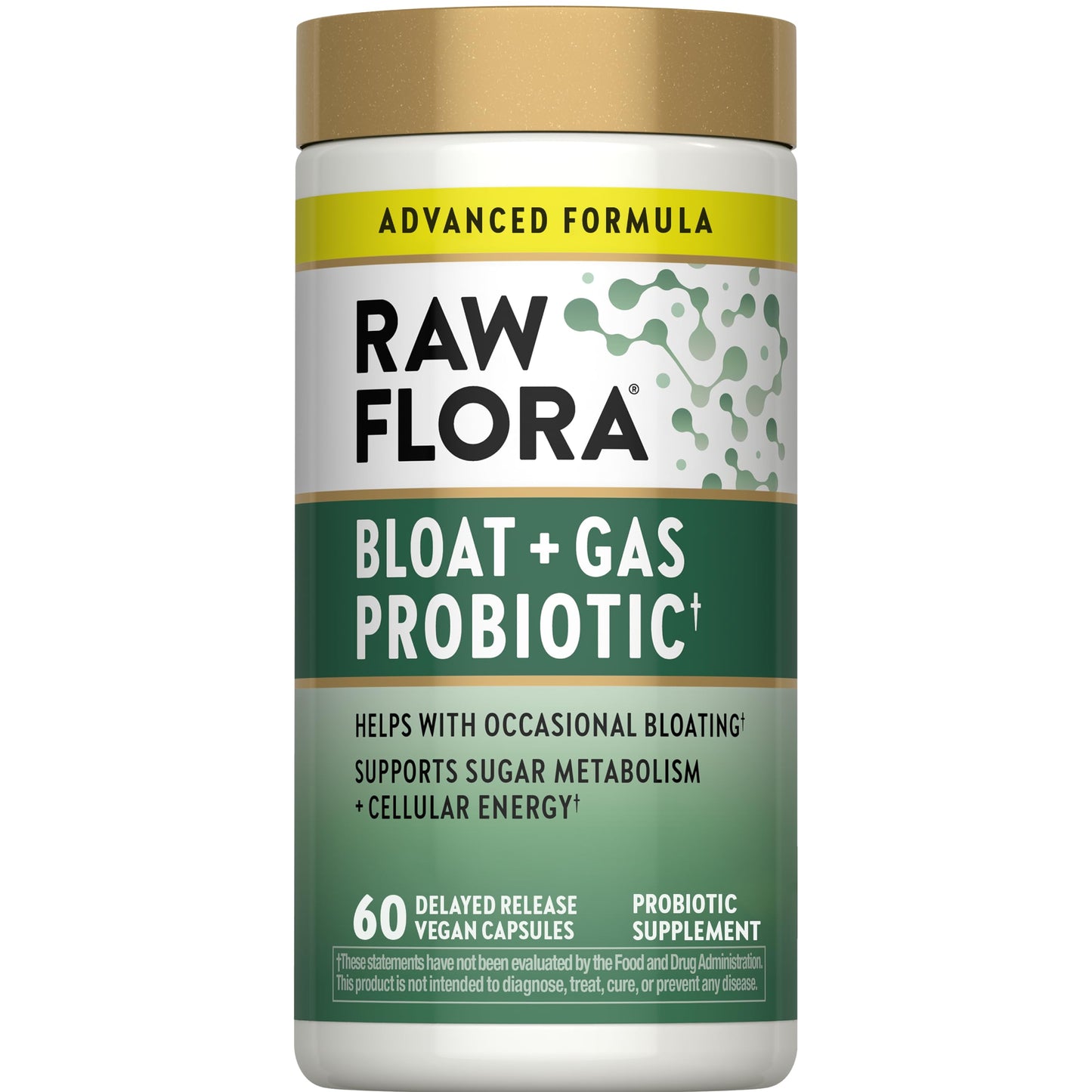 Raw Flora Bloat and Gas Probiotic for Women & Men Capsule, 60 Capsules