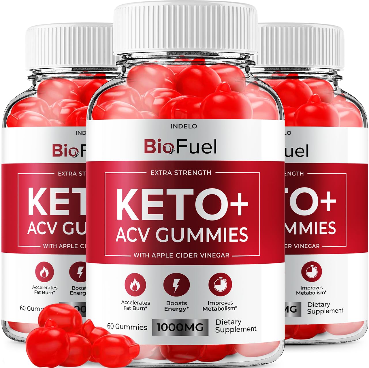 Indelo Bio Fuel Keto ACV Gummies 180 Gummies