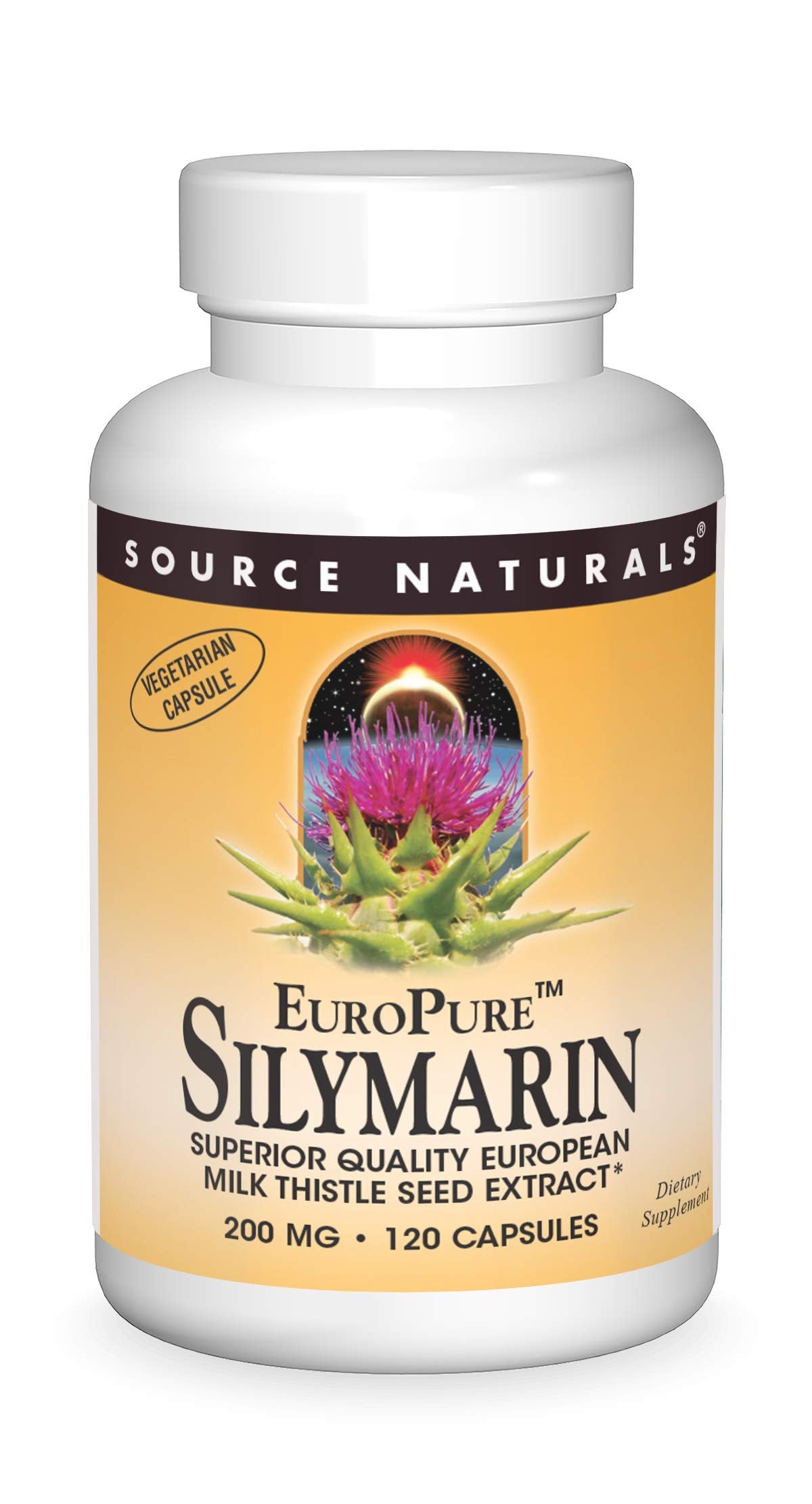 Source Naturals EuroPure Silymarin 200mg Capsule, 120 Count
