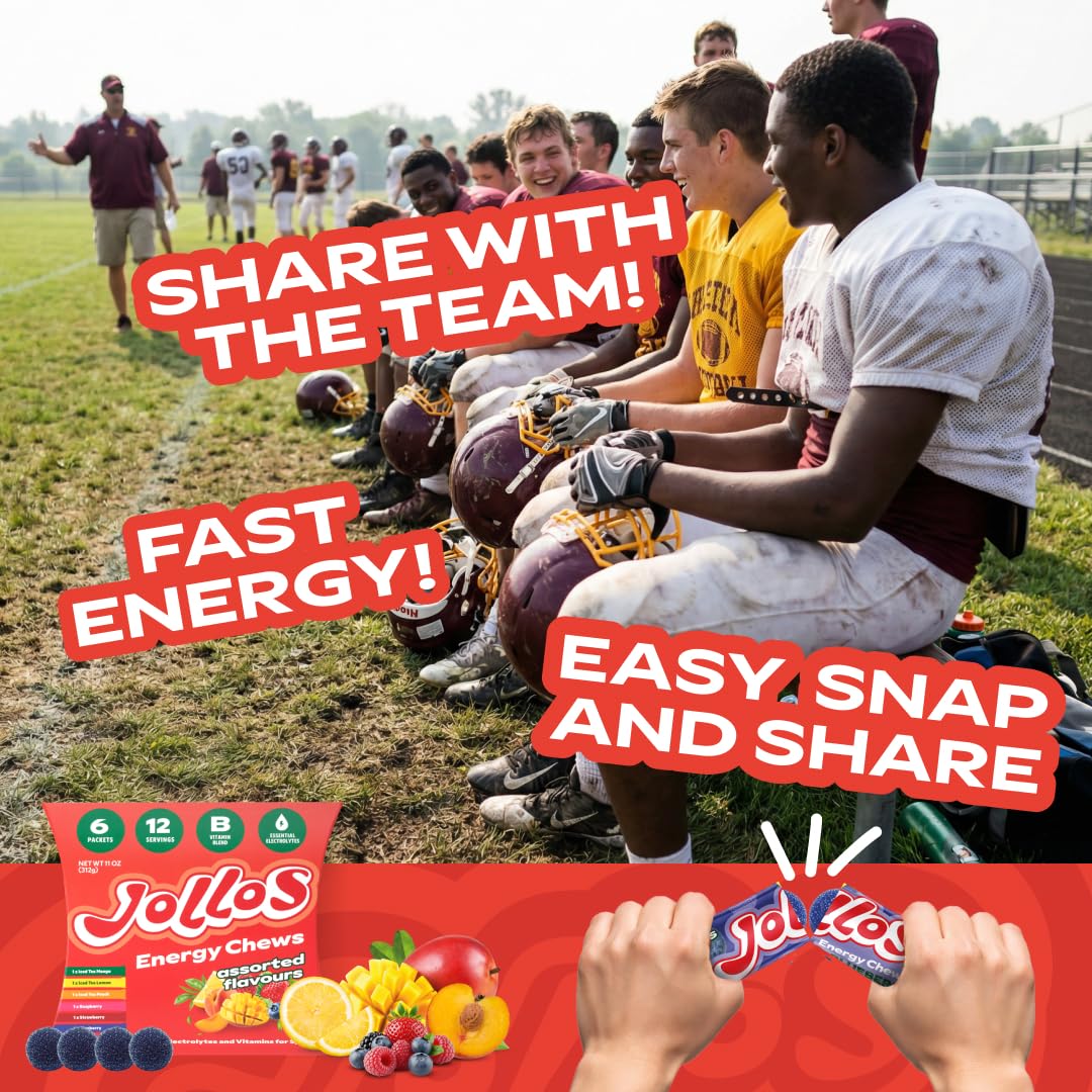 Jollos Energy Chews with Electrolytes & B Vitamins, 6 Chews