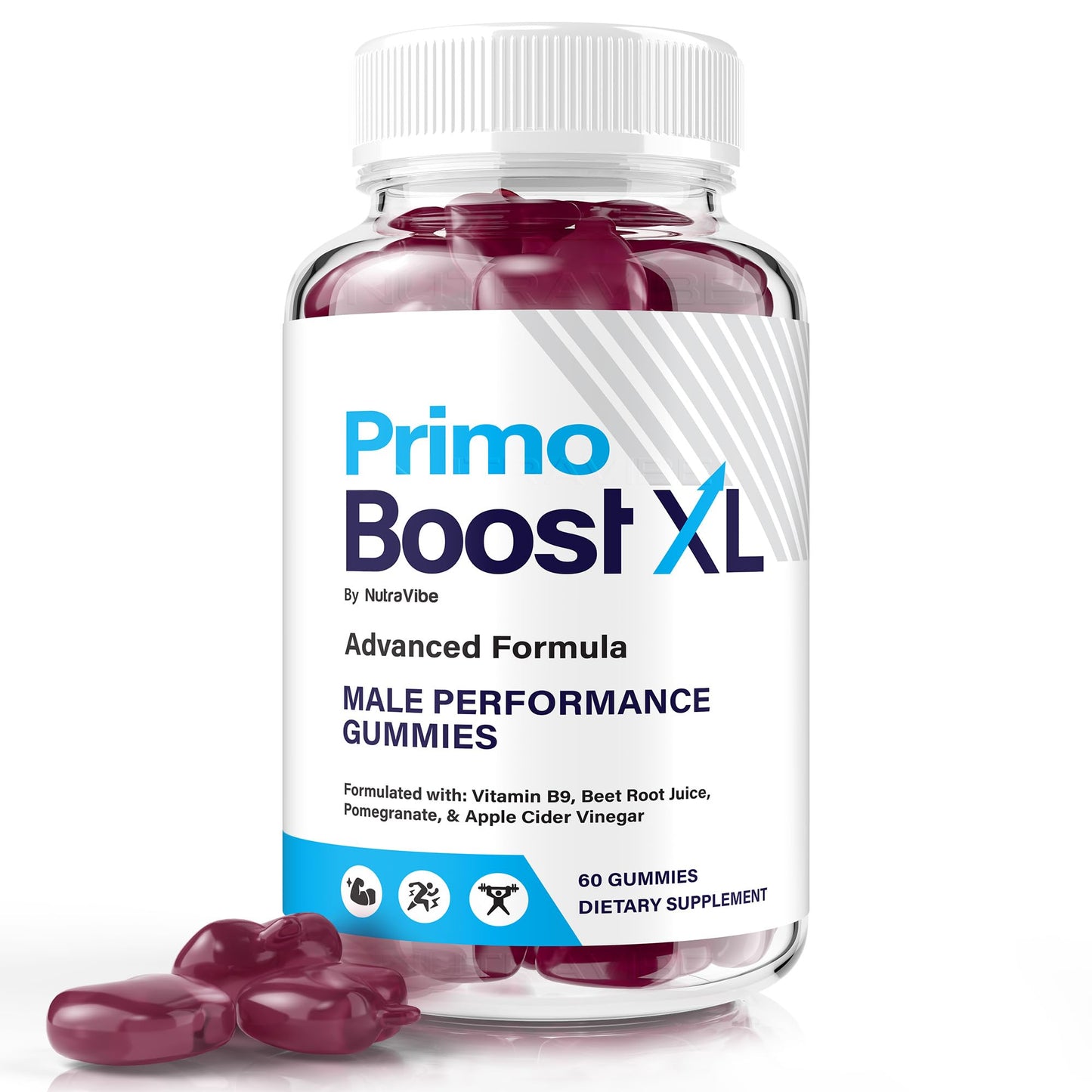 NutraVibe Primo Boost XL Gummies, 60 Count