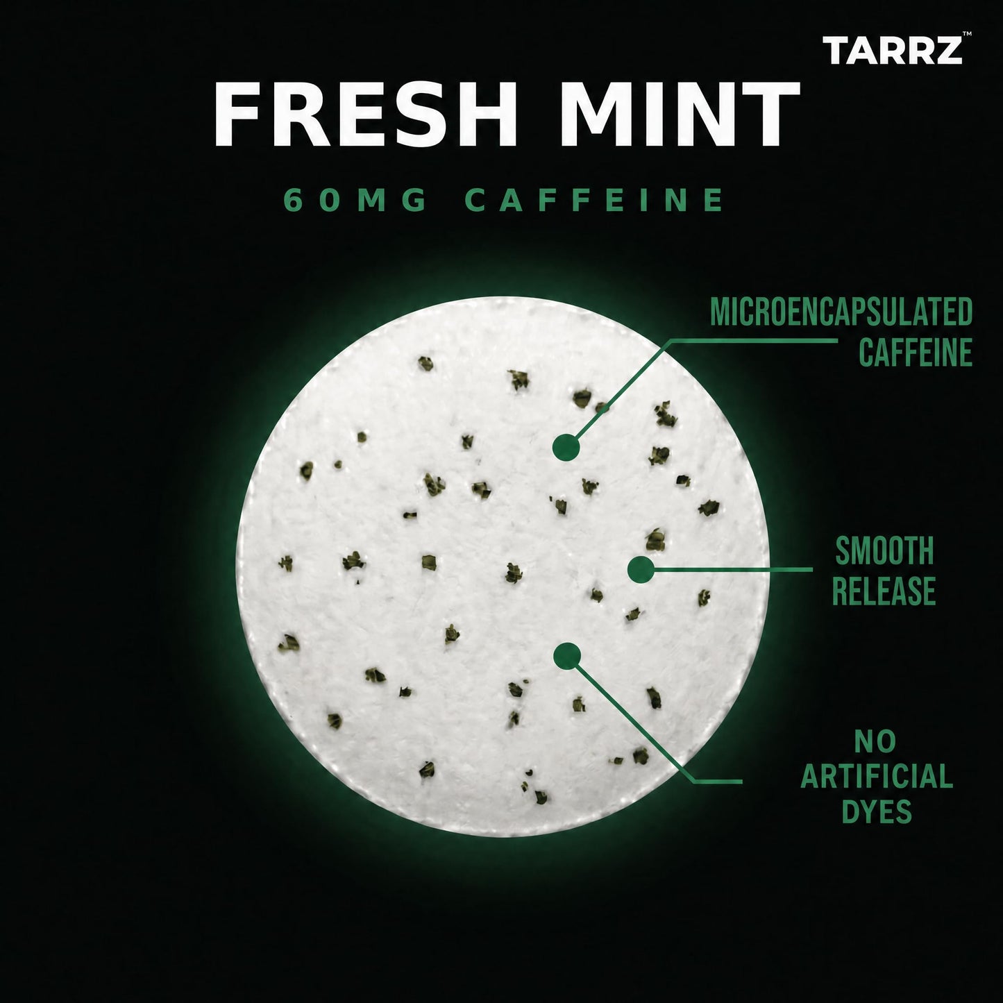 TARRZ Caffeine Mints Chewable, 100 Count
