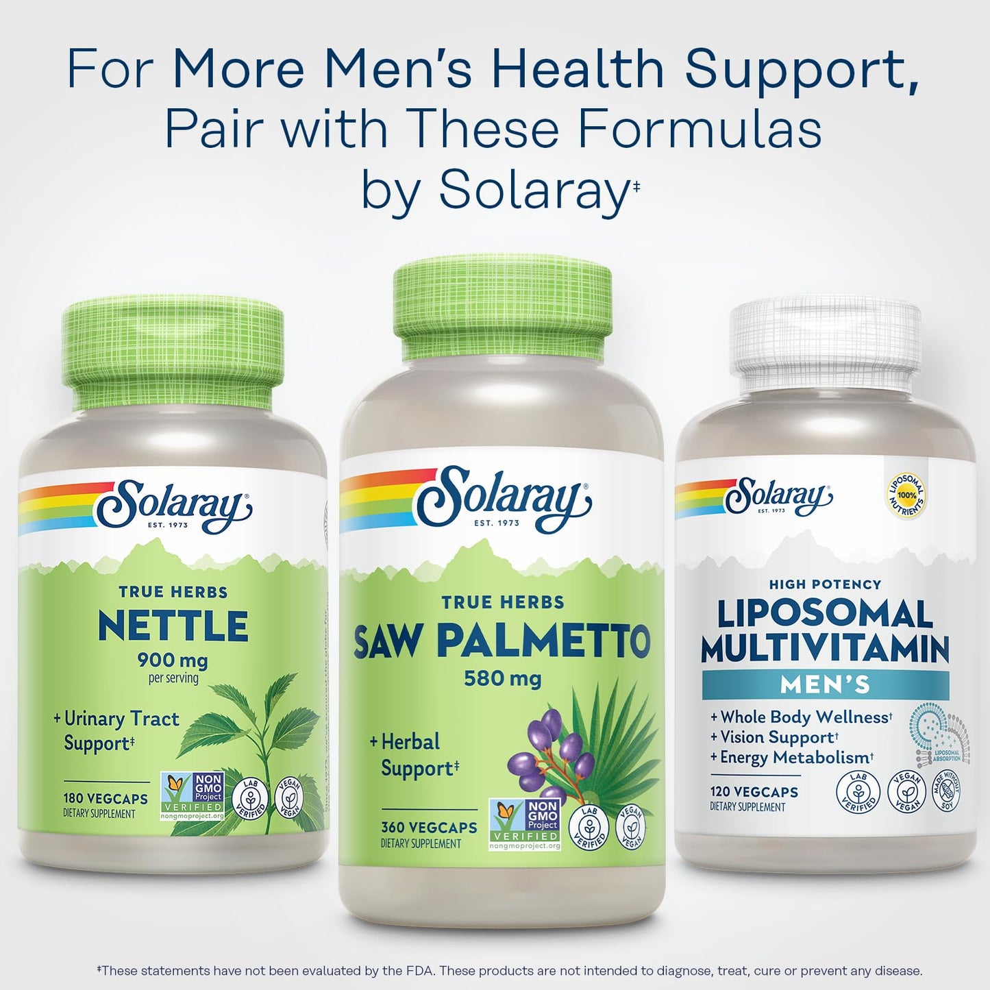 SOLARAY Saw Palmetto Berries 580 mg Capsule, 360 Capsules