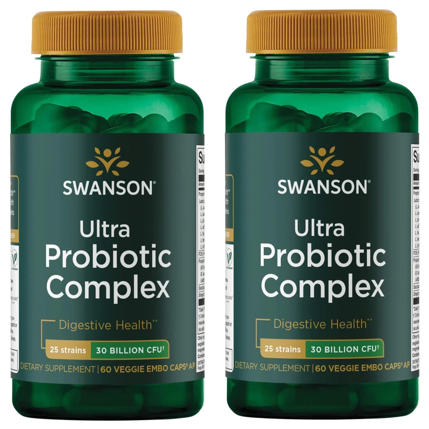Swanson Ultra Probiotic Complex 30 Billion CFU Vegan Capsules 120 Count