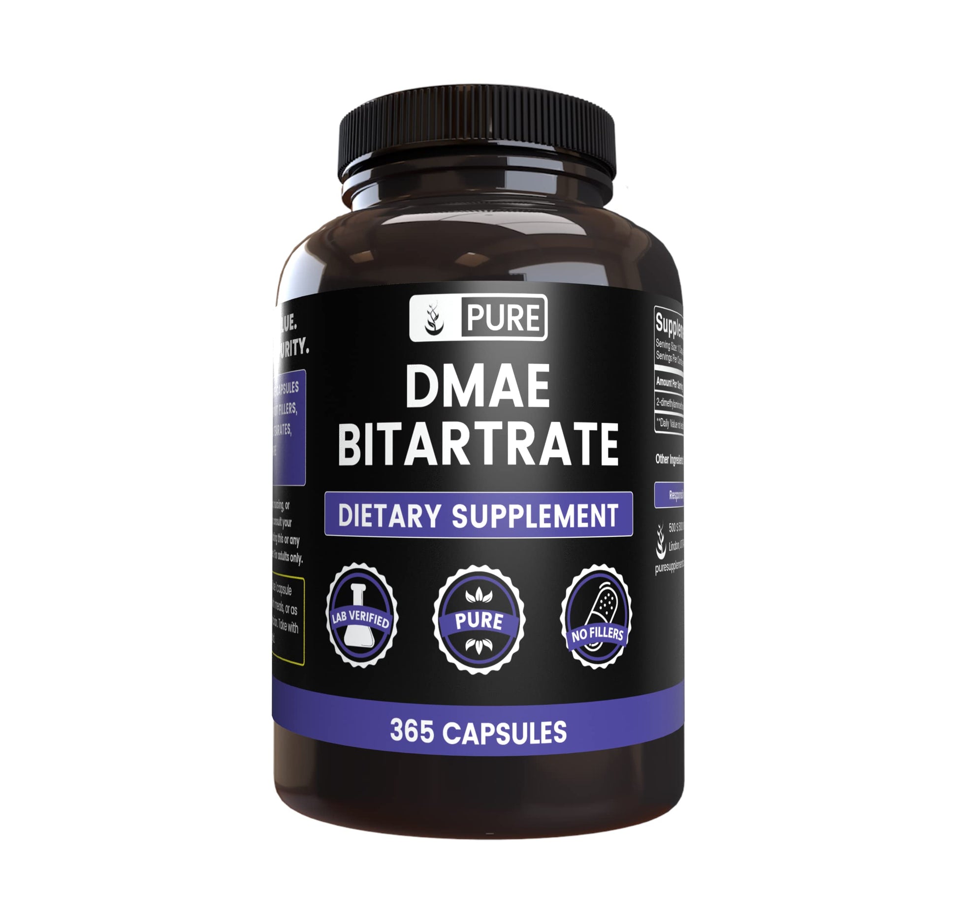 Pure Original Ingredients DMAE Bitartrate 365 Capsules