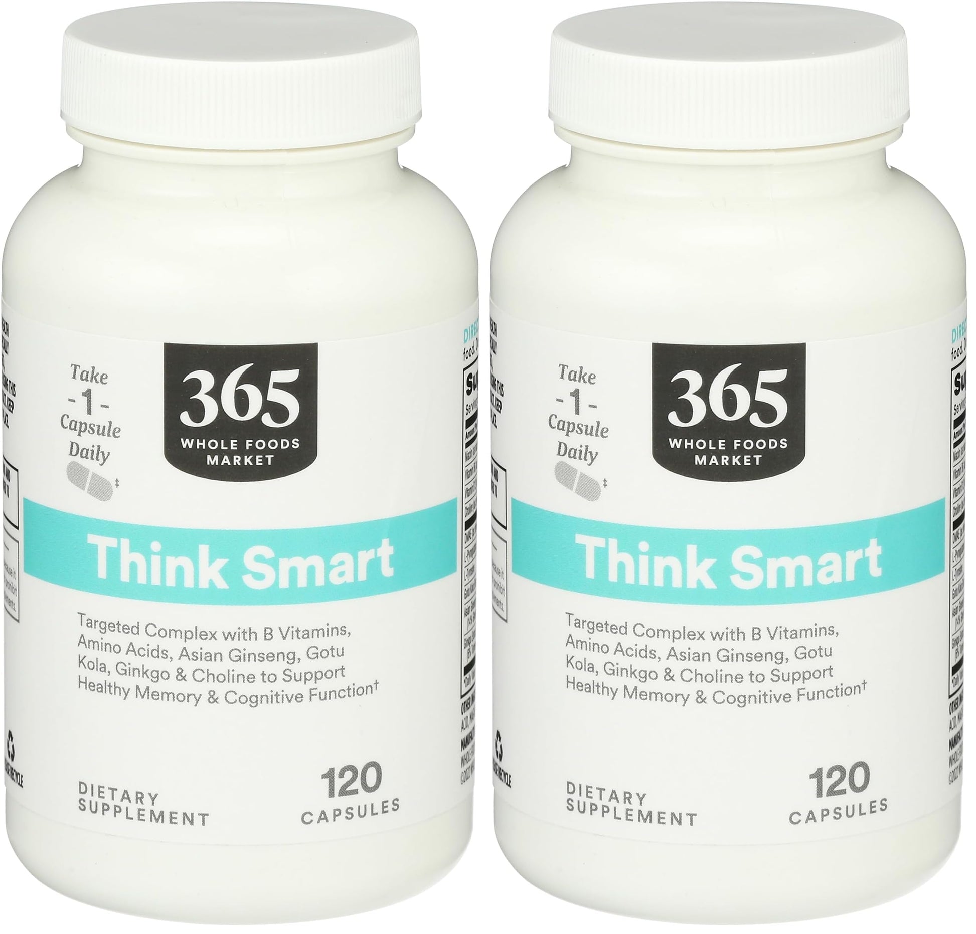365 by Whole Foods Market Think Smart with Ginkgo Biloba Capsules, 240 Capsules