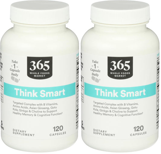 365 by Whole Foods Market Think Smart with Ginkgo Biloba Capsules, 240 Capsules