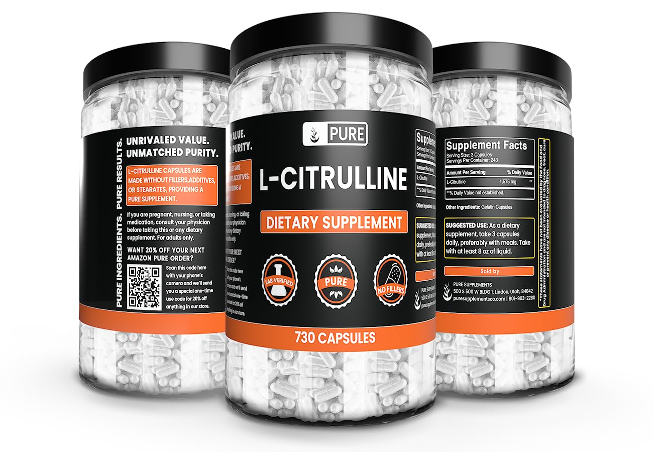 Pure Original Ingredients L-Citrulline Capsules 730
