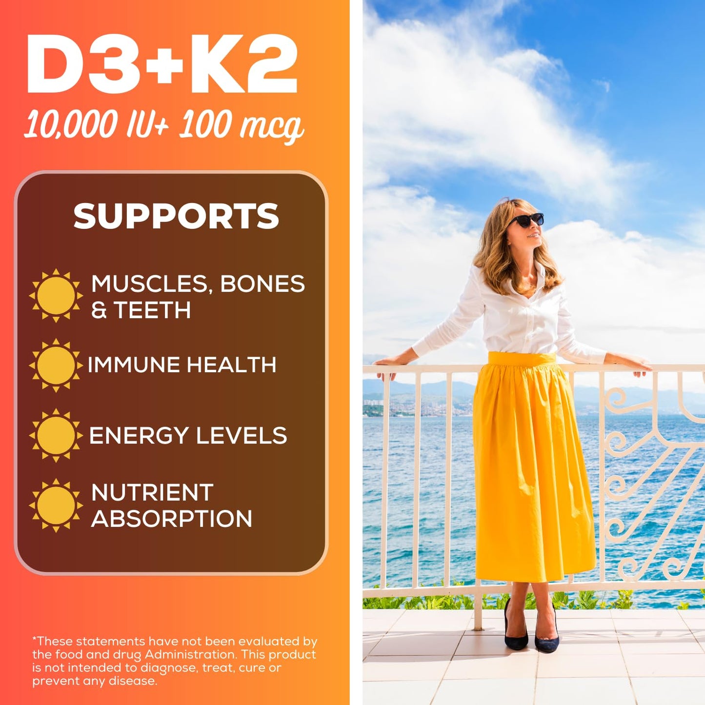 Grow Vitamin D3 K2 with MCT Oil, 60 Capsules