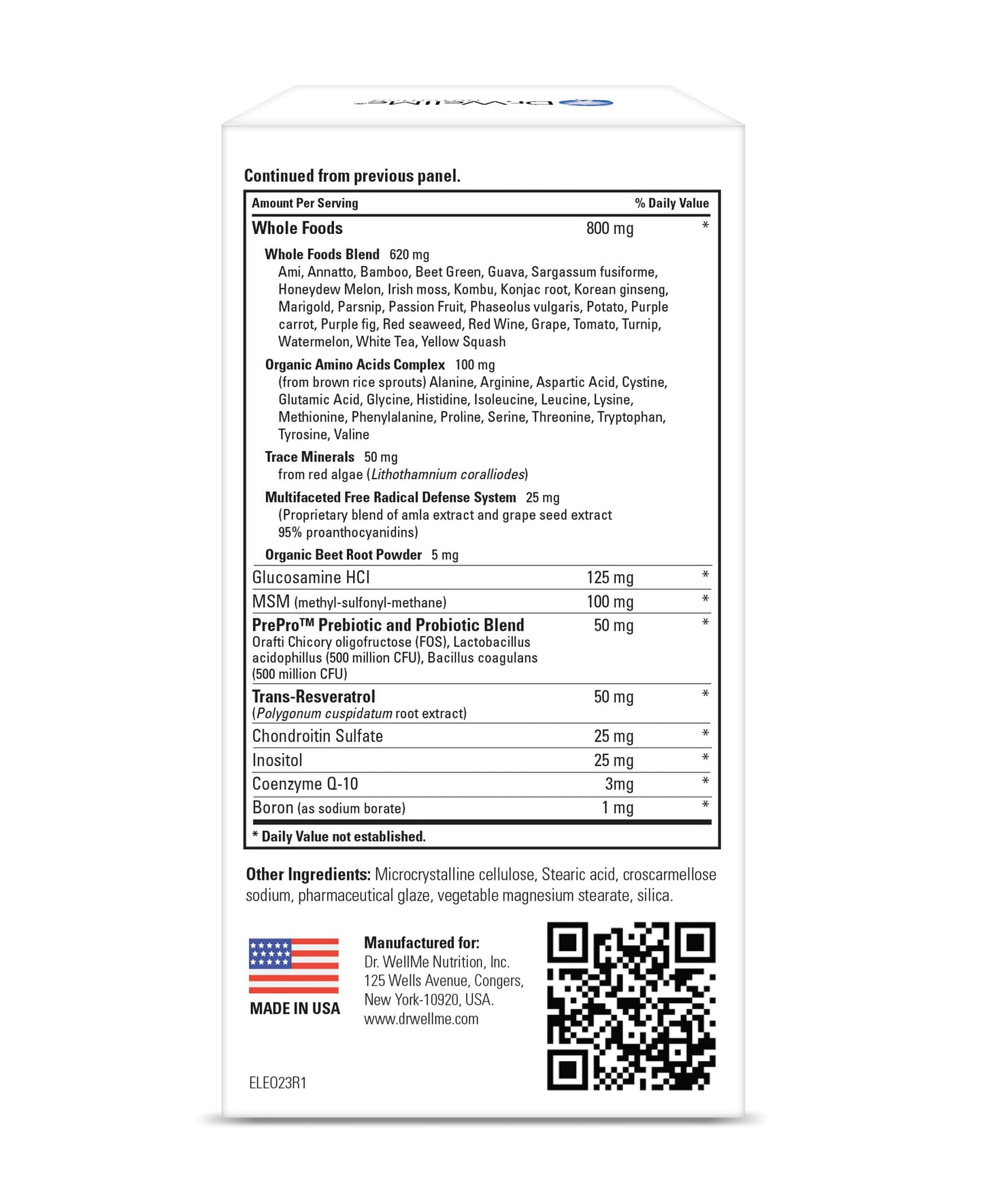 DR WELLME NUTRITION MultiWell Multivitamins for Adults 120 Tablets