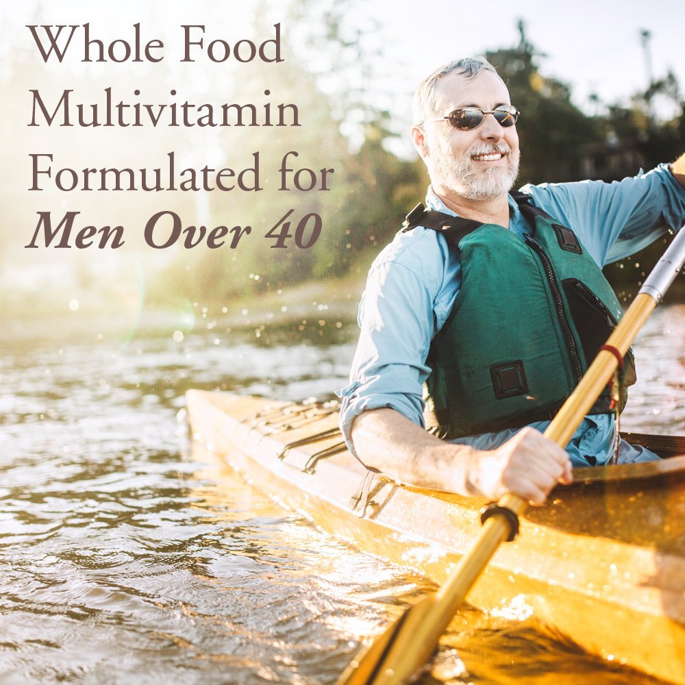 Garden of Life Organics Men's 40+ Multivitamin with Prostate Support, B12 & Vitamins – Vegan Daily Whole Food Multivitamin, Non-GMO, Certified Organic, 60 Tablets