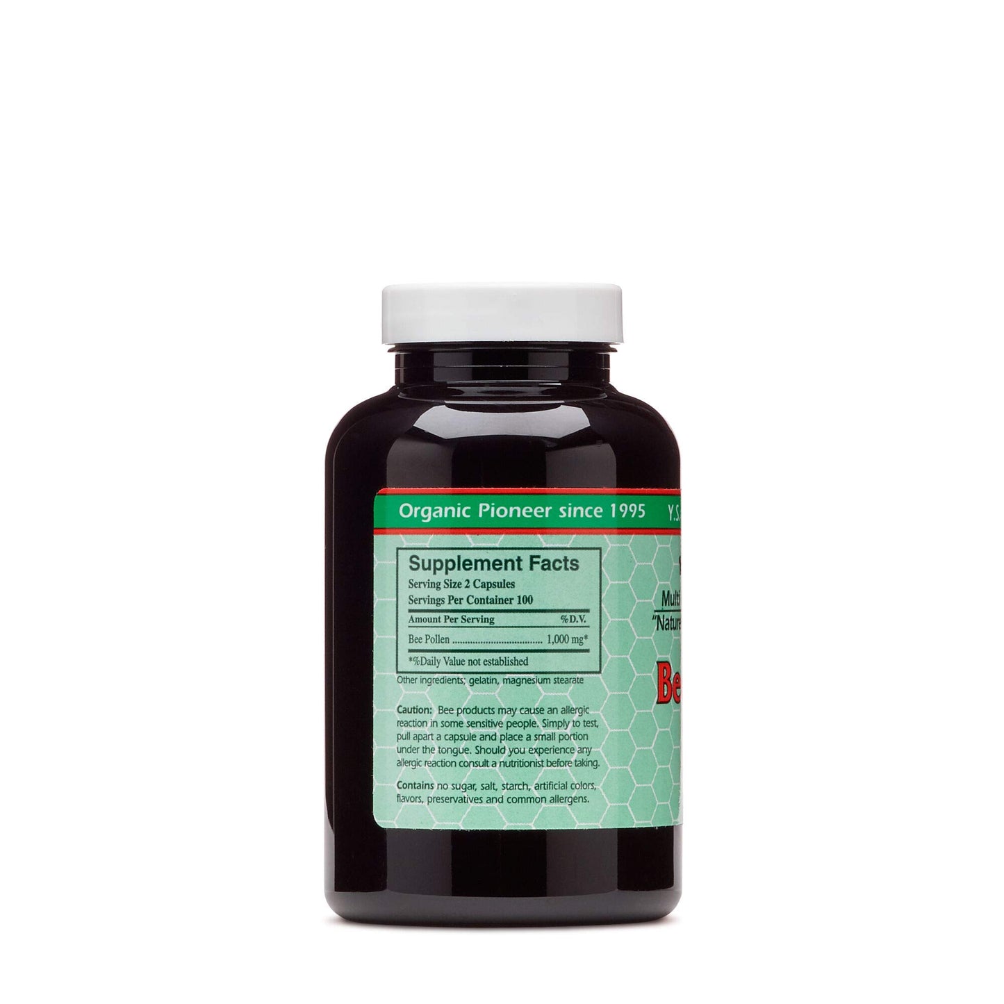 YS Organic Bee Pollen 550 mg, 200 Capsules