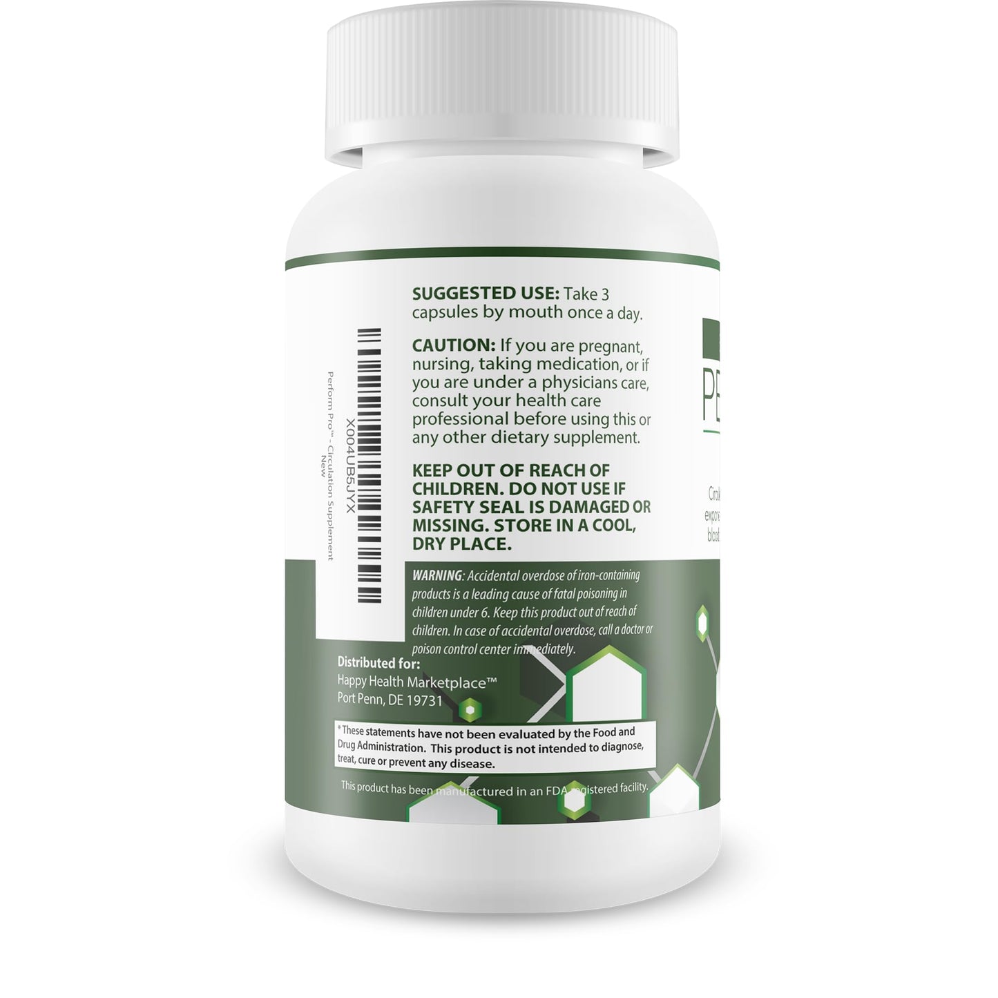 Happy Health Marketplace Perform Pro Blood Flow Booster Capsule 90 Count
