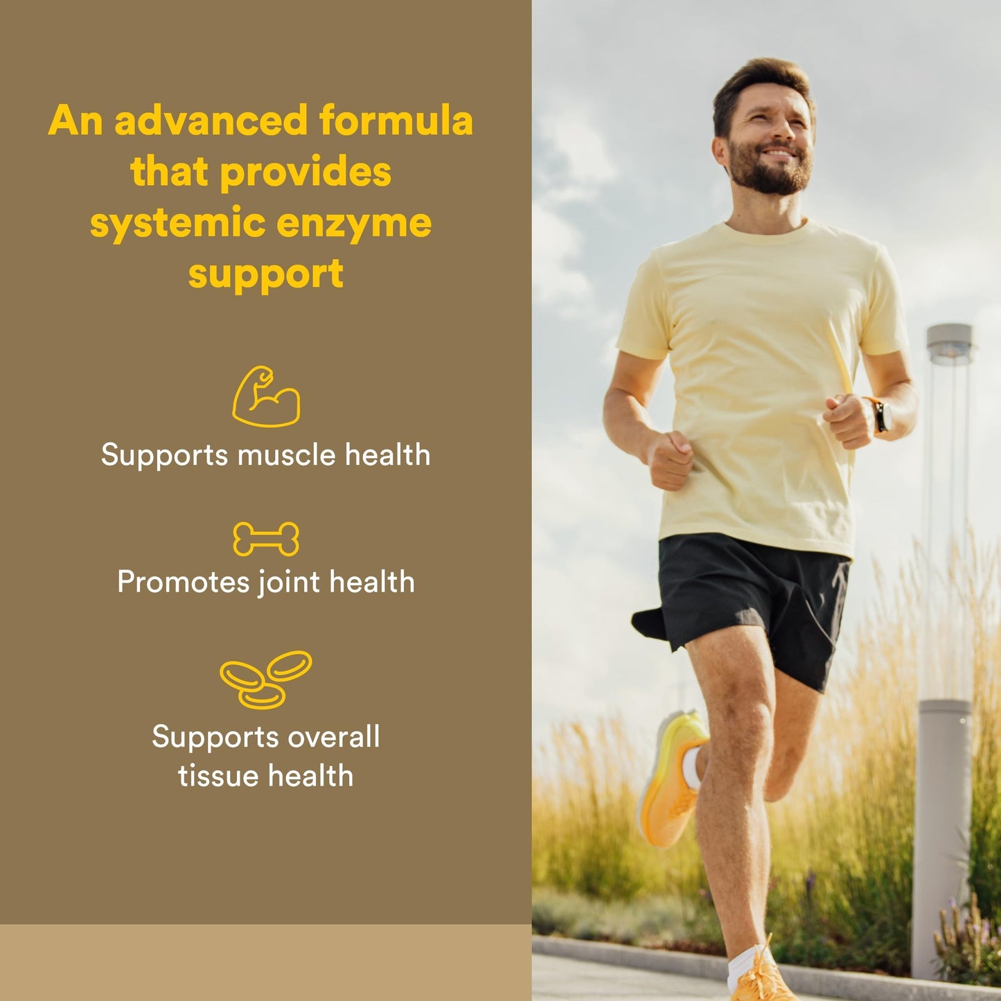 Natural Factors Zymactive Double Strength Enzyme Support for Healthy Inflammatory Response in the Joints and Muscles, 90 Tablets