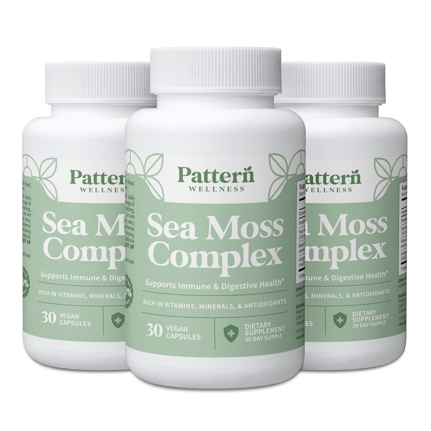 Pattern Wellness Sea Moss Complex Supplement Capsules 90