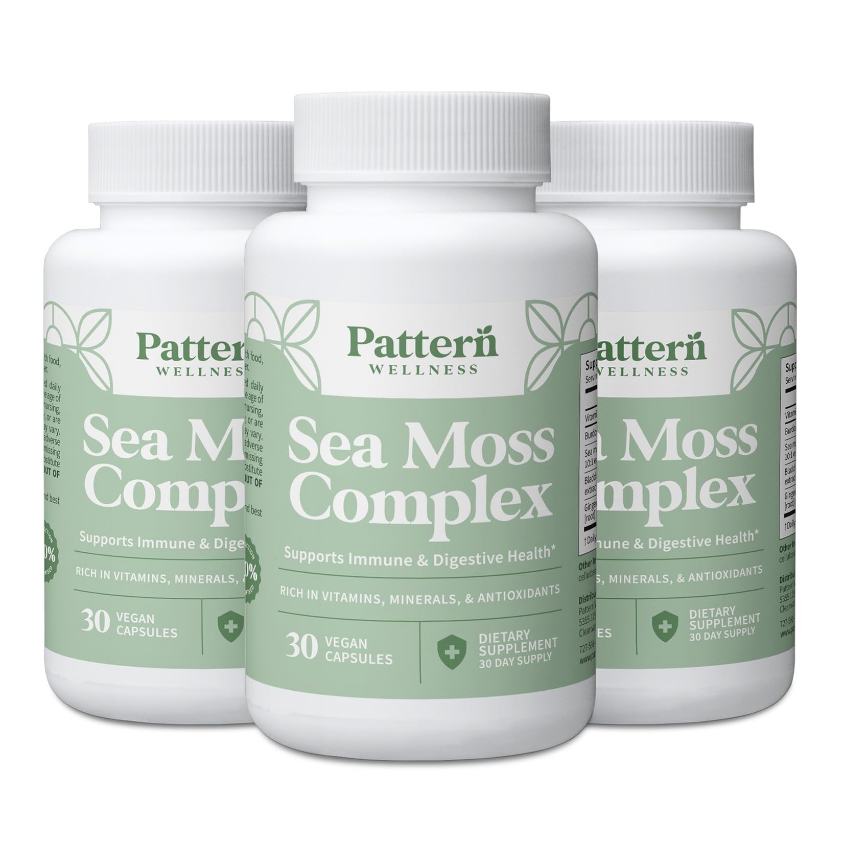 Pattern Wellness Sea Moss Complex Supplement Capsules 90