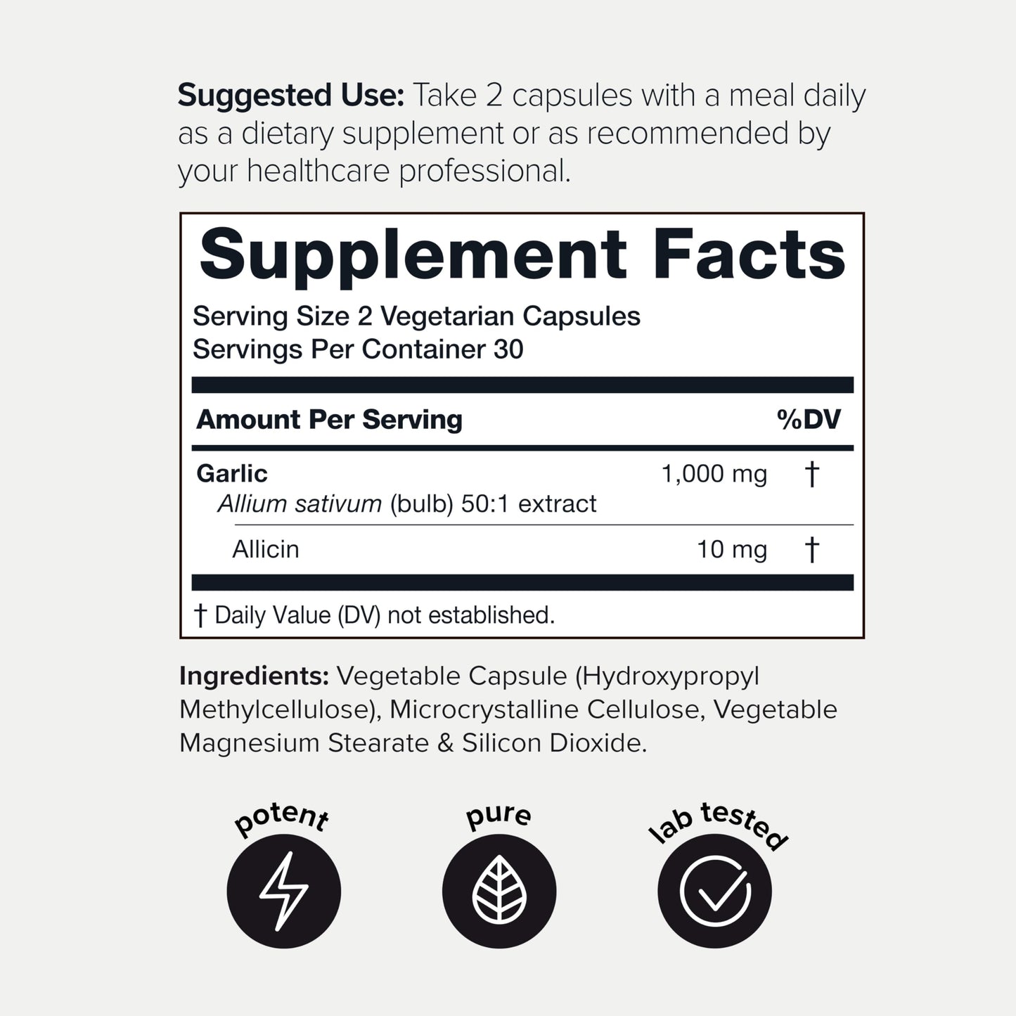 Toniiq Garlic Capsules 60 Count