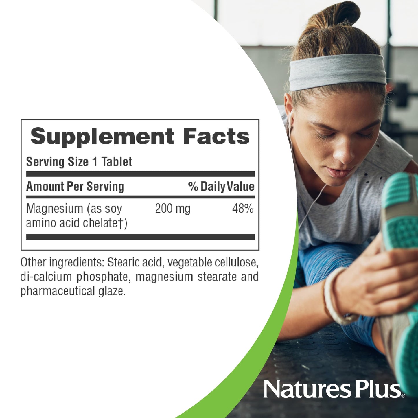 NaturesPlus Magnesium 200 mg Tablets 90 Tablets