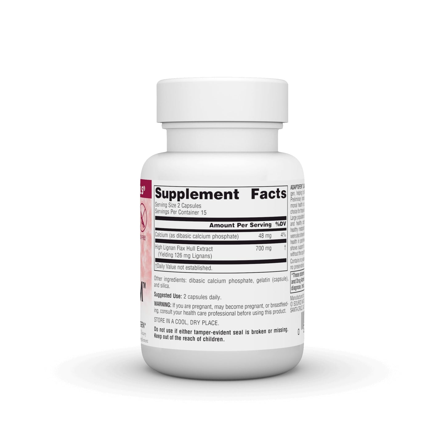 Source Naturals Adaptofem Lignan Extract, Soy-Free Menopausal Adaptogen - 30 Capsules
