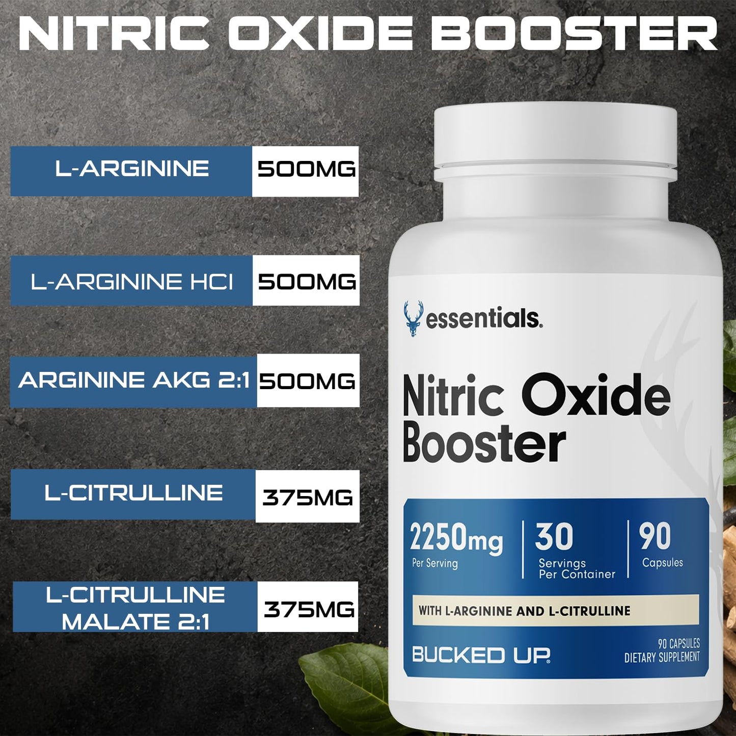 Bucked Up Nitric Oxide Booster Capsule 90 Count