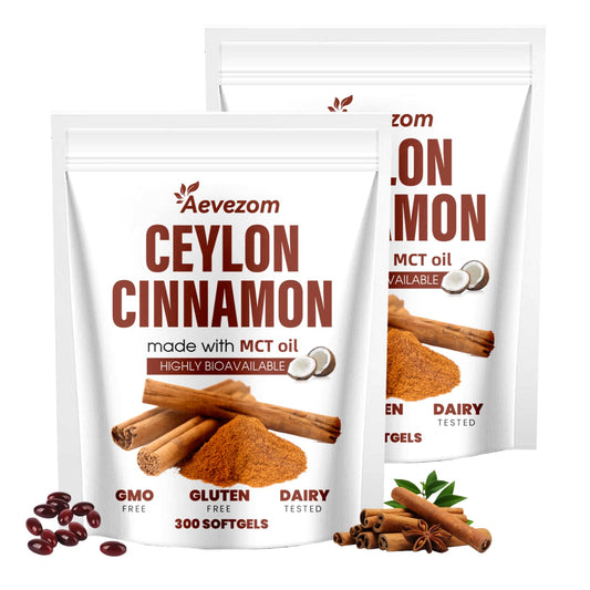 Aevezom Ceylon Cinnamon Softgel with MCT Oil 2 Count