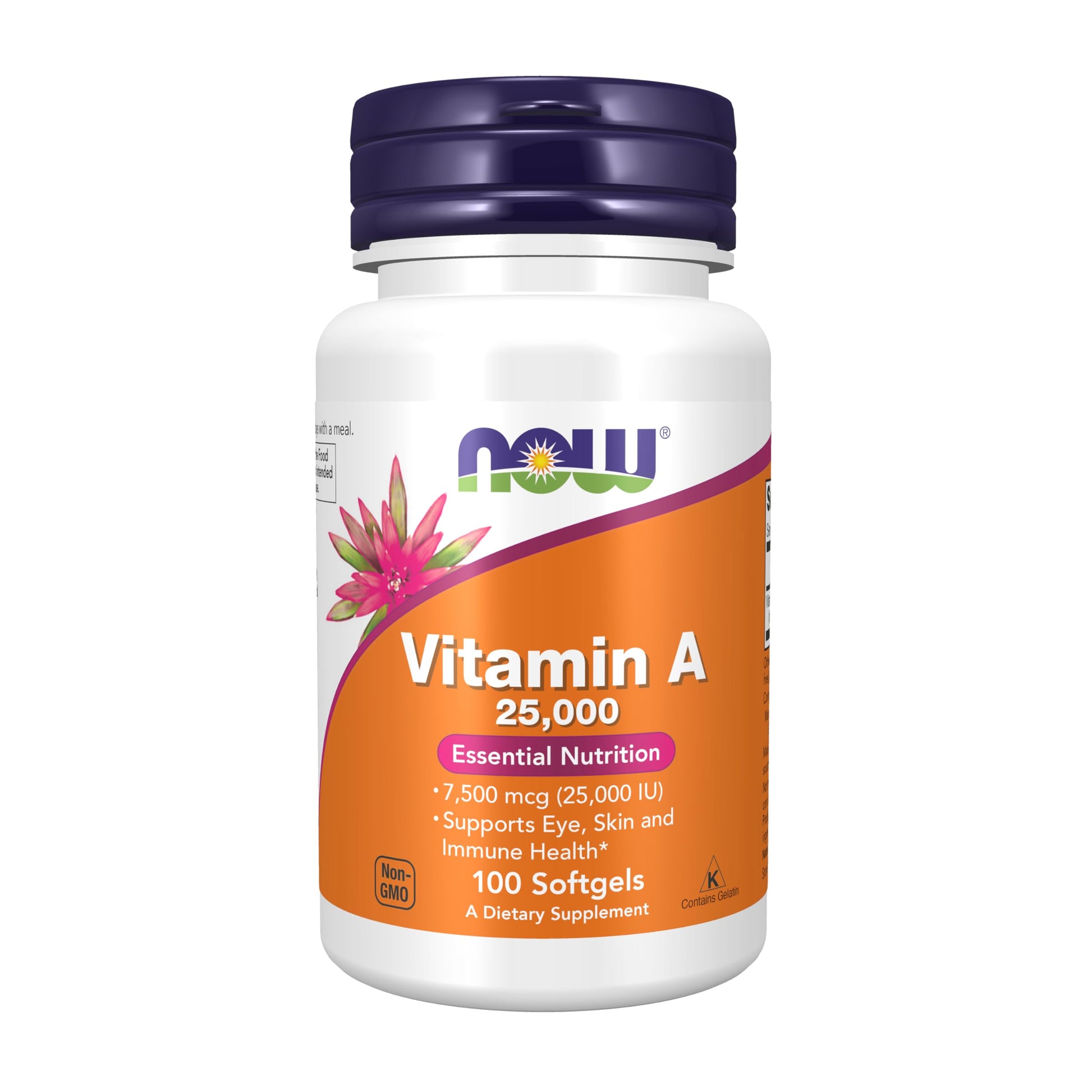NOW Foods Vitamin A 25000 IU Softgels, 200