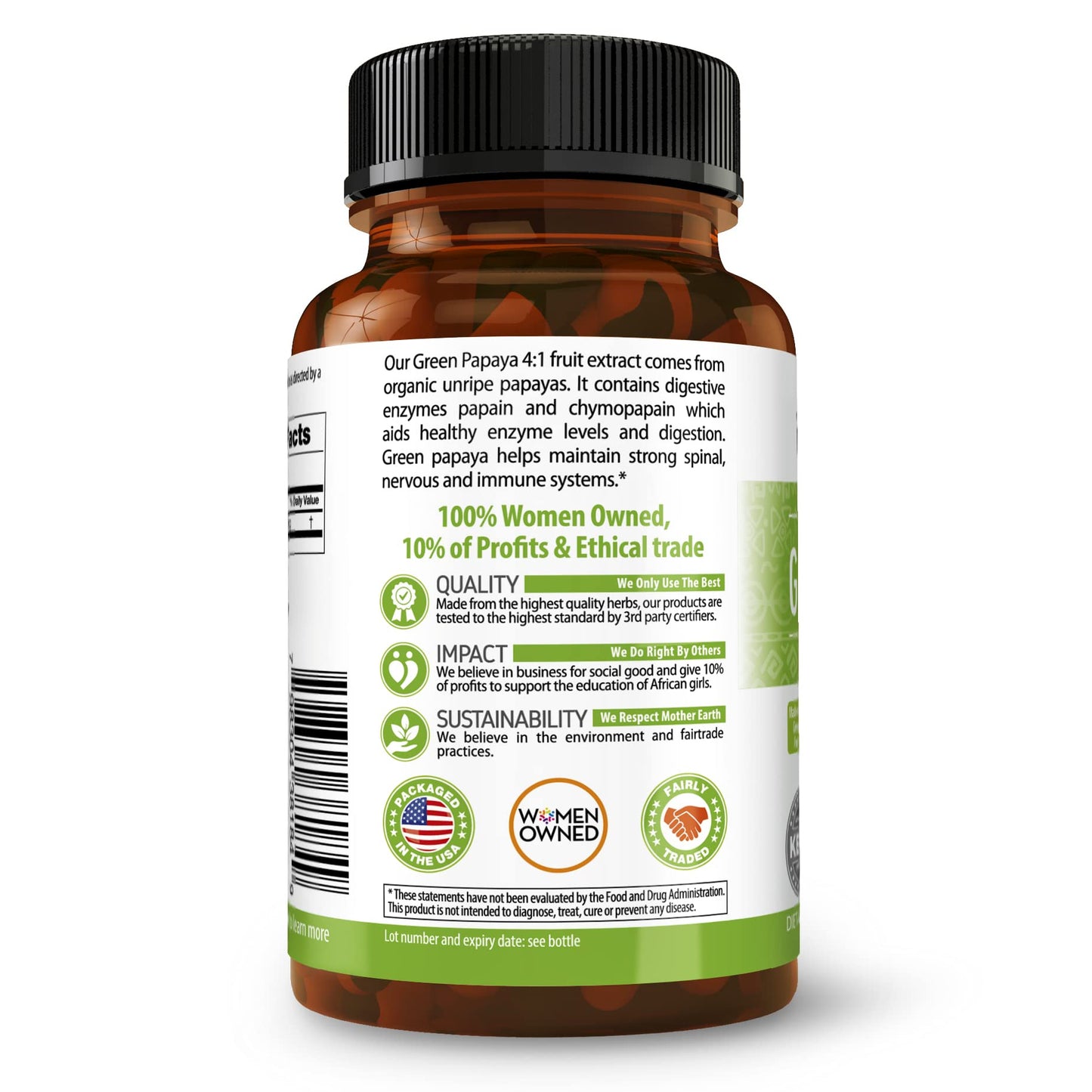 Herbal Goodness Green Papaya Fruit Capsules, 30