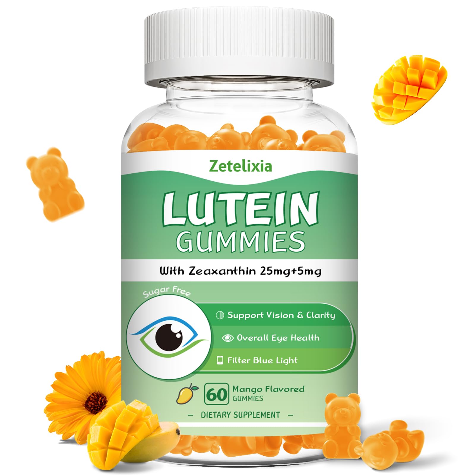 Zetelixia Lutein Gummies 25mg 60 Count