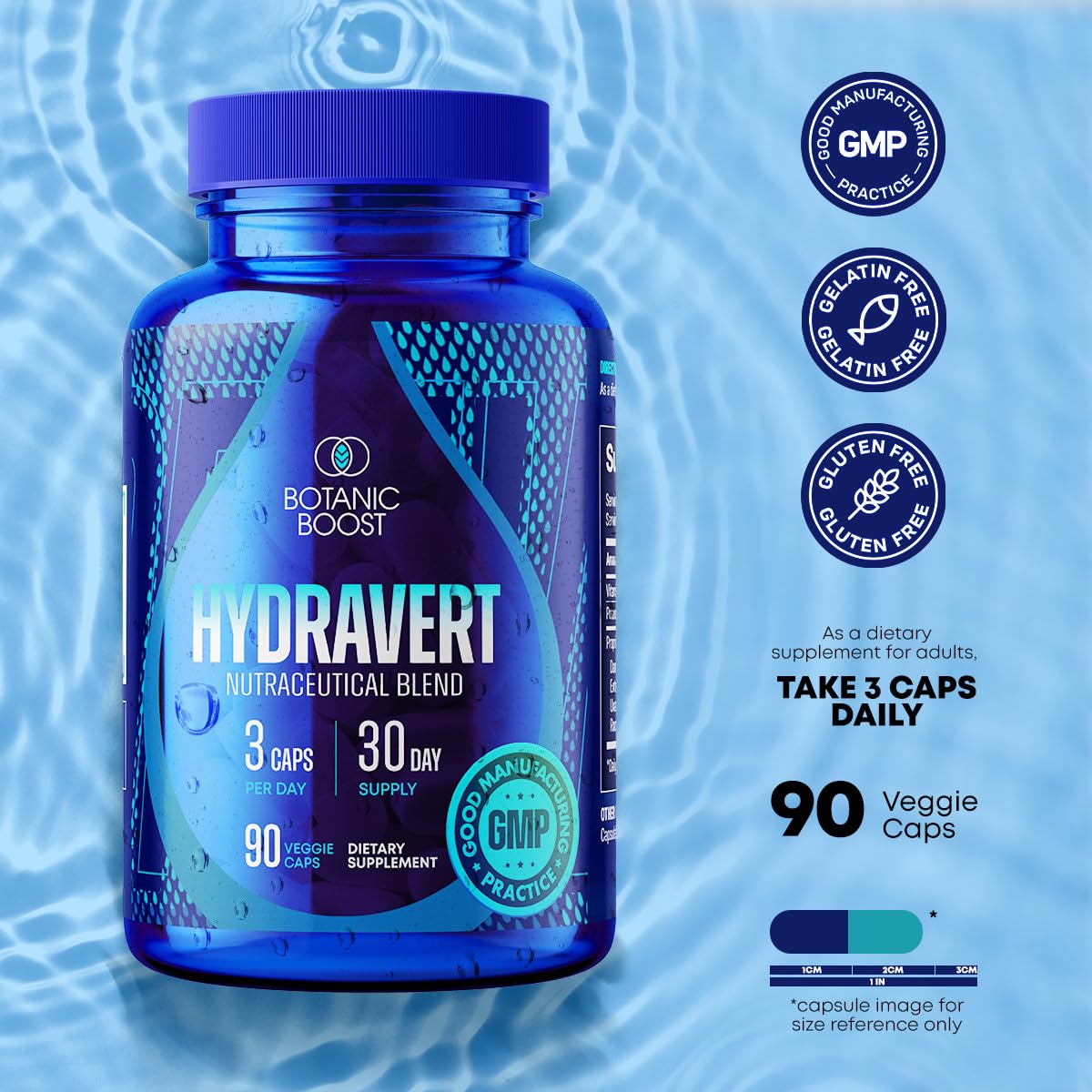 Botanic Boost Hydravert Diuretic Capsules 90 Count