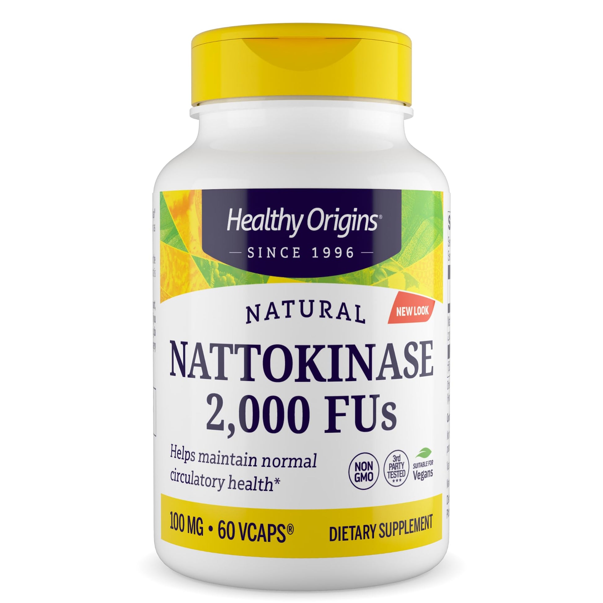 Healthy Origins Nattokinase 2,000 FUs, 100 mg Capsule, 60 Veggie Capsules