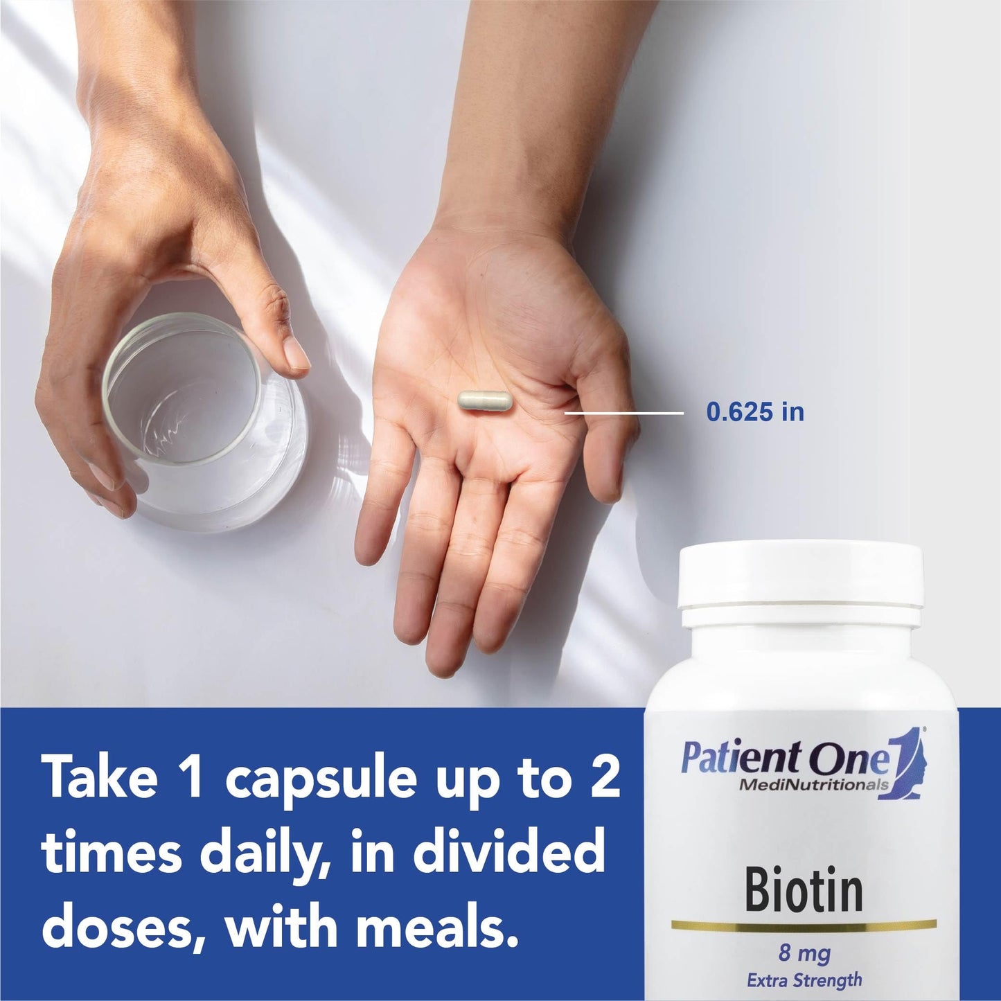 Patient One Biotin 8mg Capsule, 60 Capsules