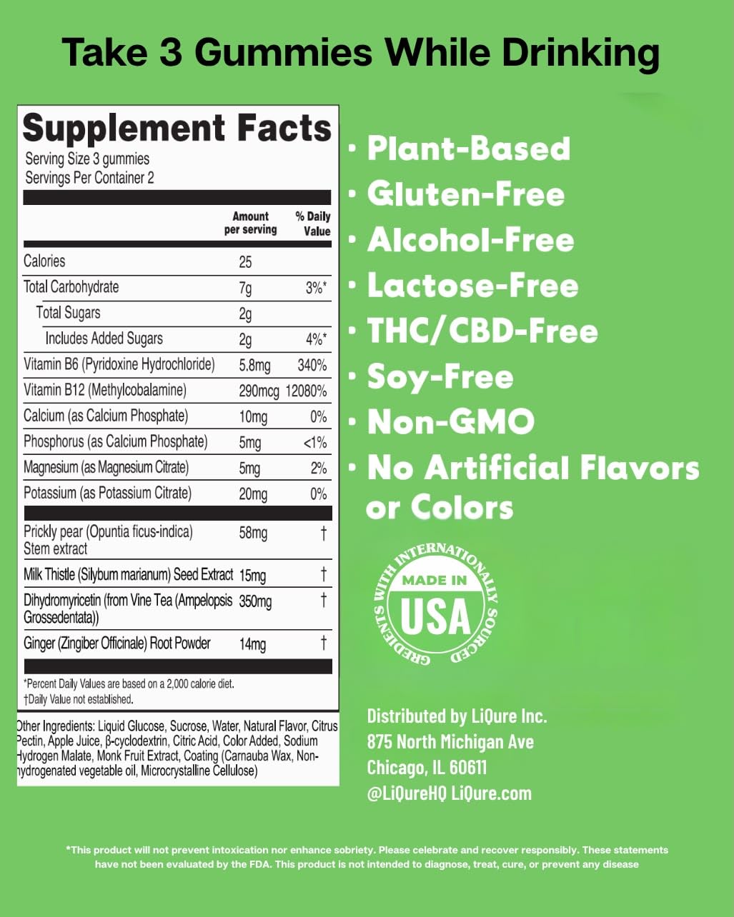 LiQure Liver Support Gummies Chewable, 12 Count