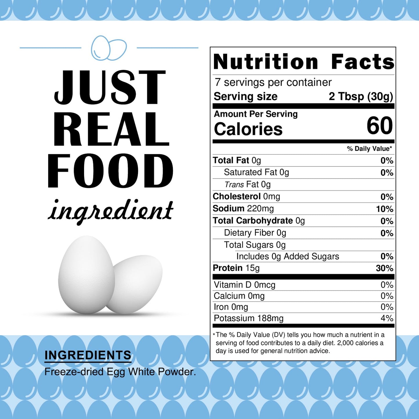 Zorvita Freeze-dried Egg White Powder 8 oz