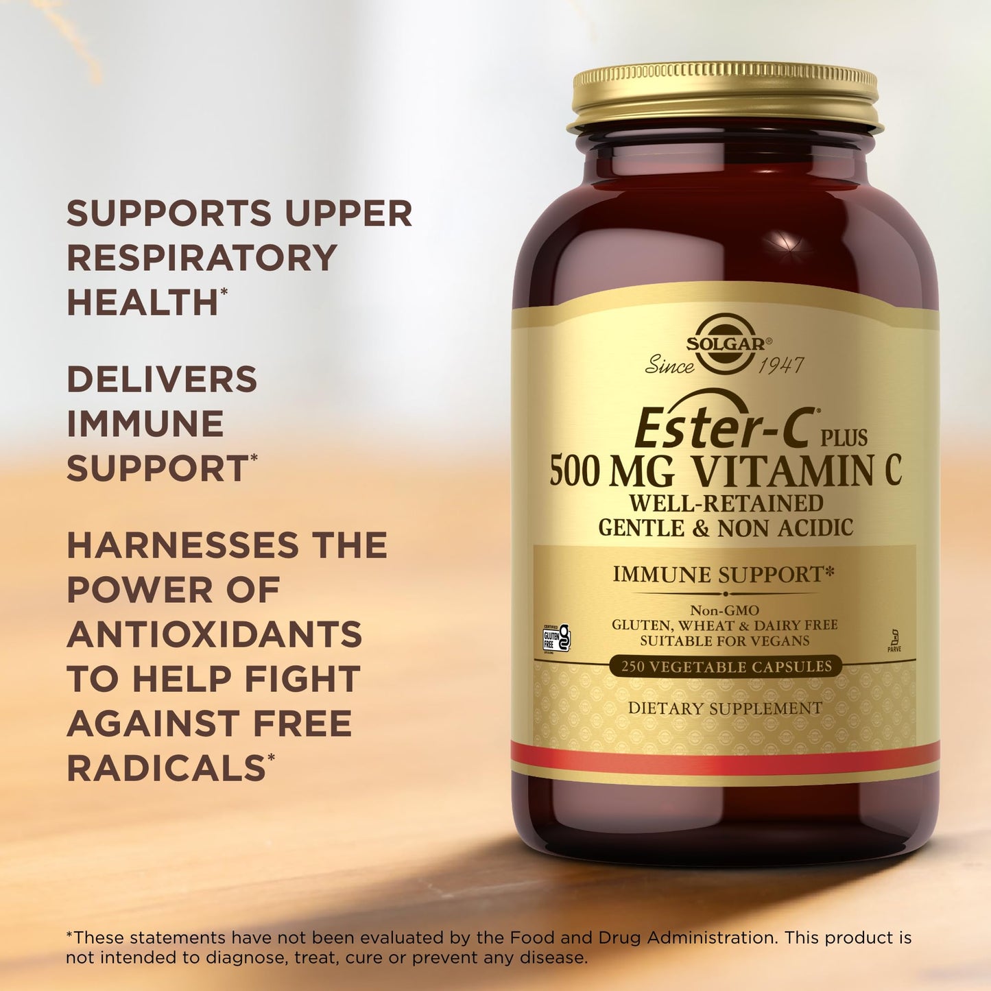 Solgar Ester-C Plus 500 mg Vitamin C (Ascorbate Complex) Capsule 250 Capsules