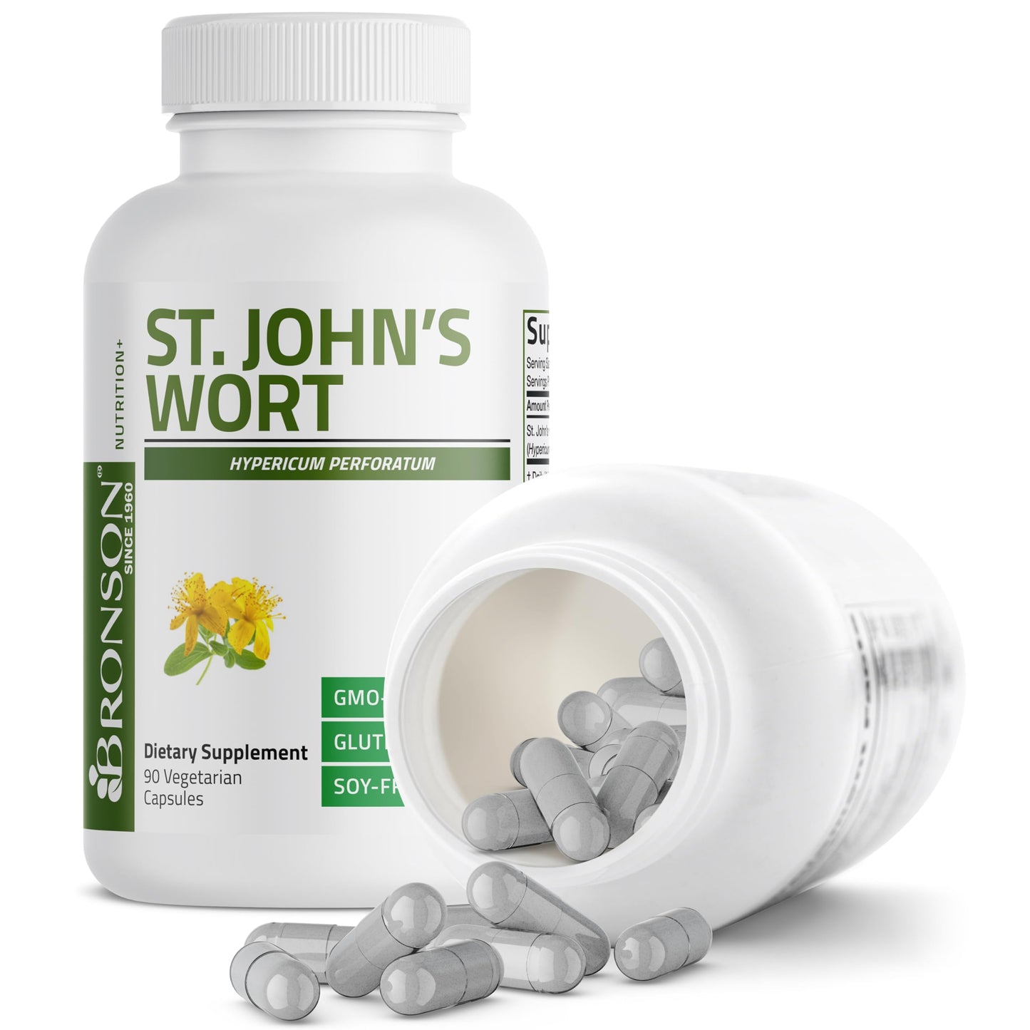 Bronson St. John's Wort 700 mg per Serving Hypericum Perforatum Capsule 90 Count