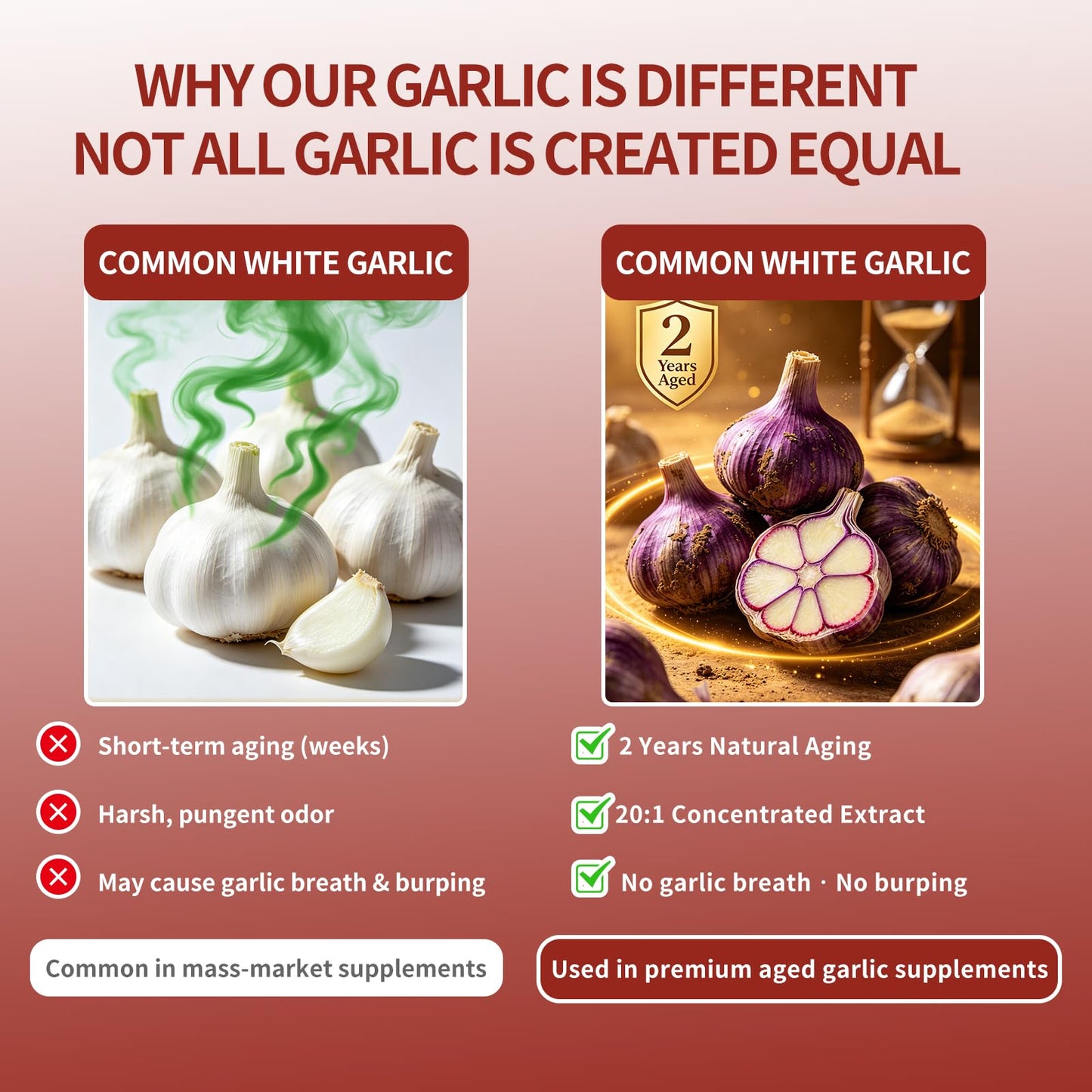 Mirooeger 20:1 Extract Aged Garlic Extract Softgel Capsules, 300 Count