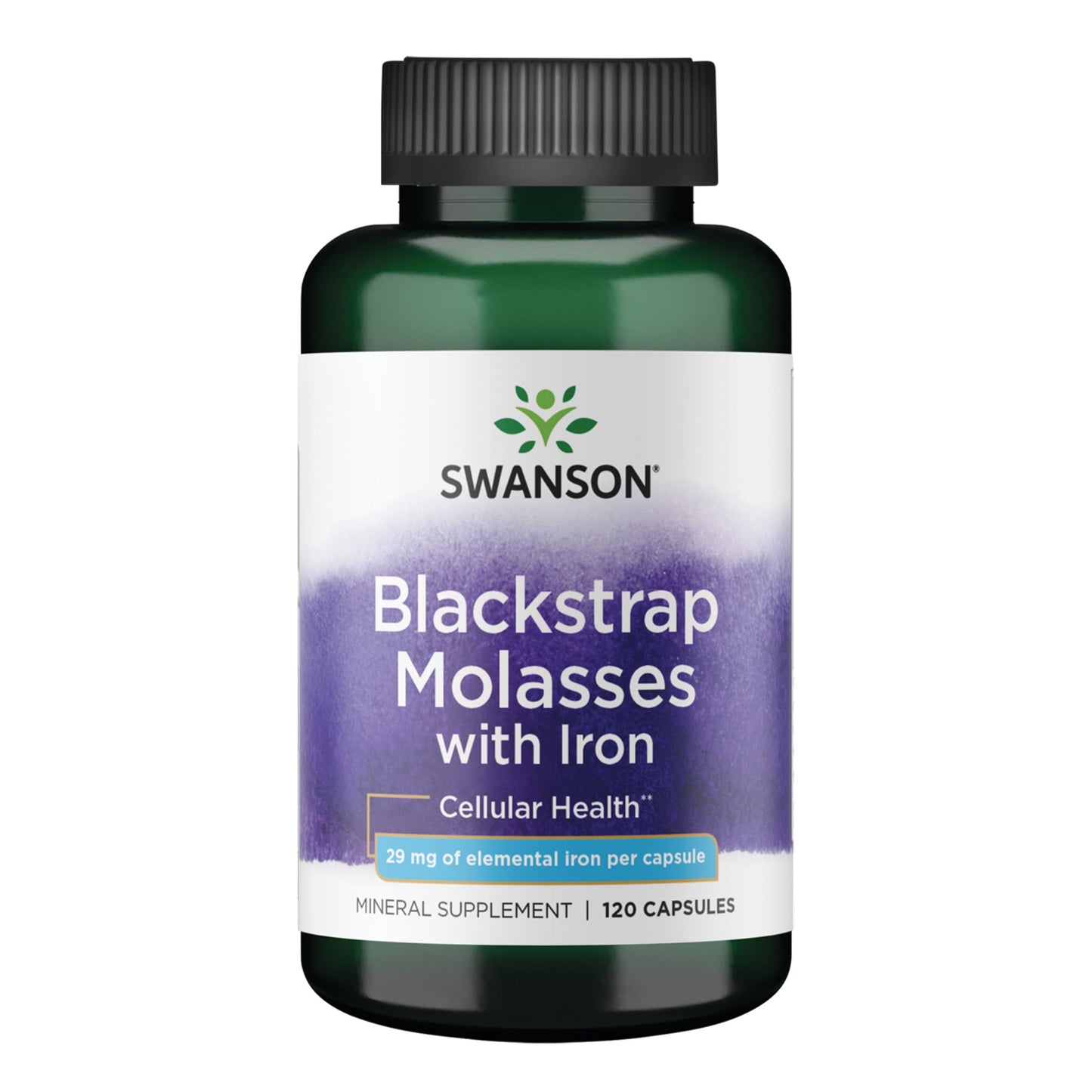 Swanson Blackstrap Molasses - Natural Iron Supplement Promoting Healthy Skin, 120 Capsules