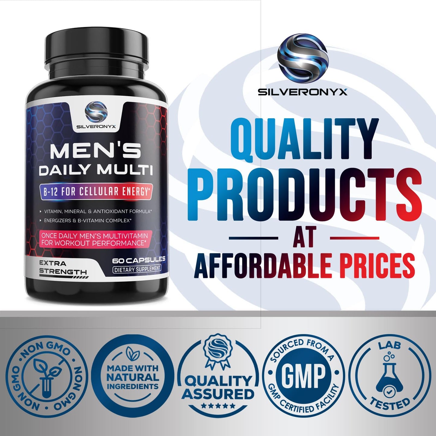SILVERONYX Multivitamin for Men Capsule, 60 Count