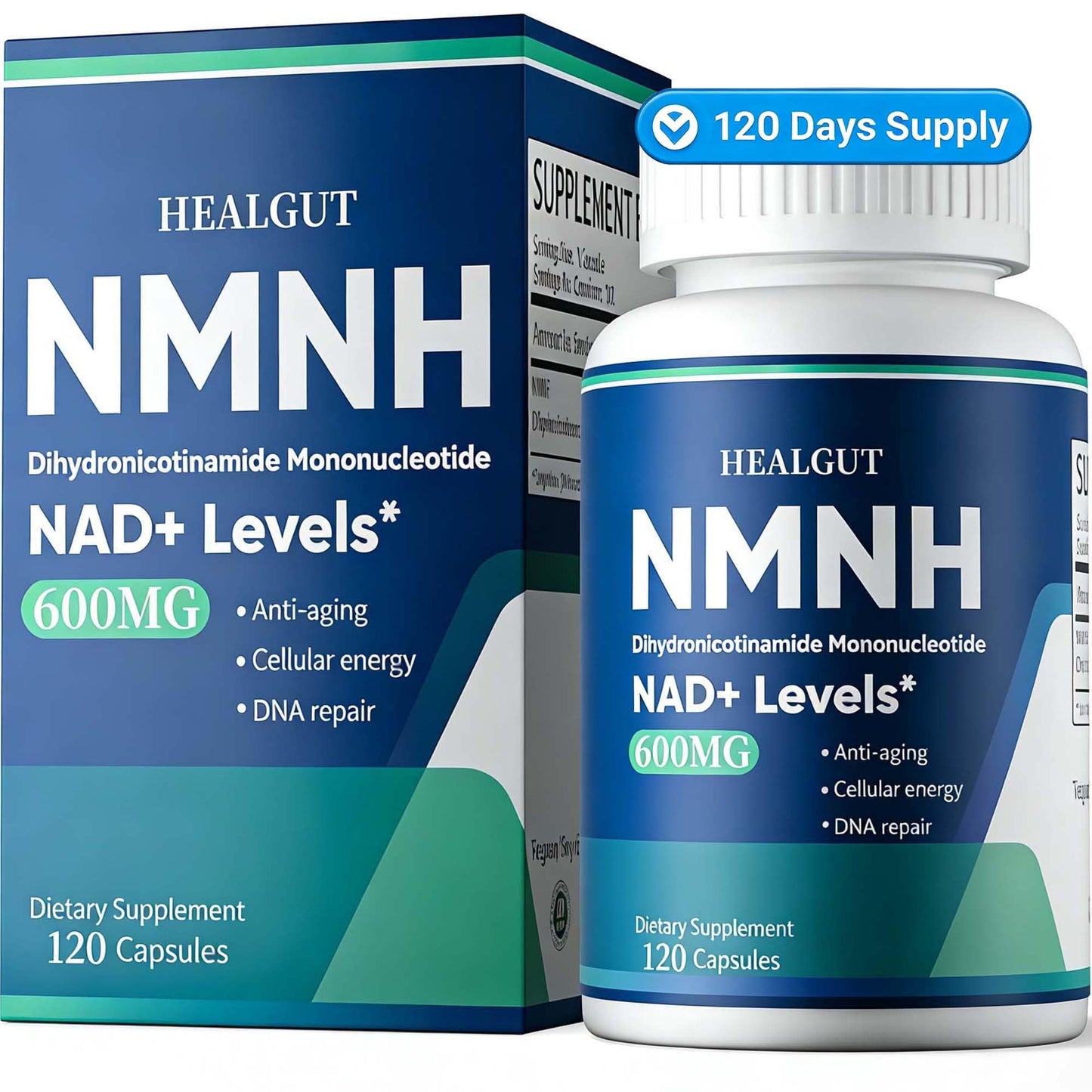 HEALGUT Liposomal NMNH 600mg NAD+ Supplement Capsule, 120 Capsules